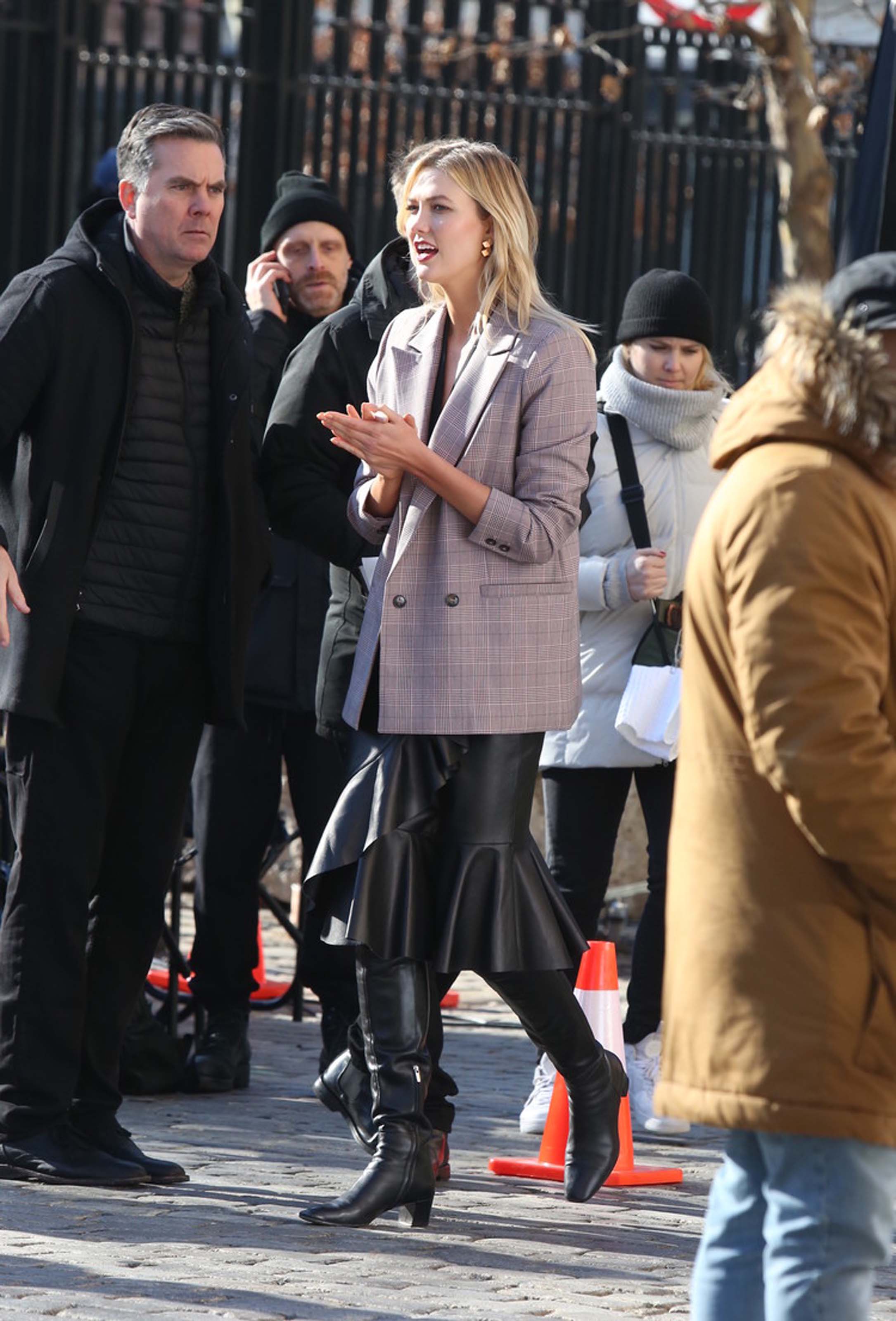 Karlie Kloss at a photoshoot in NYC