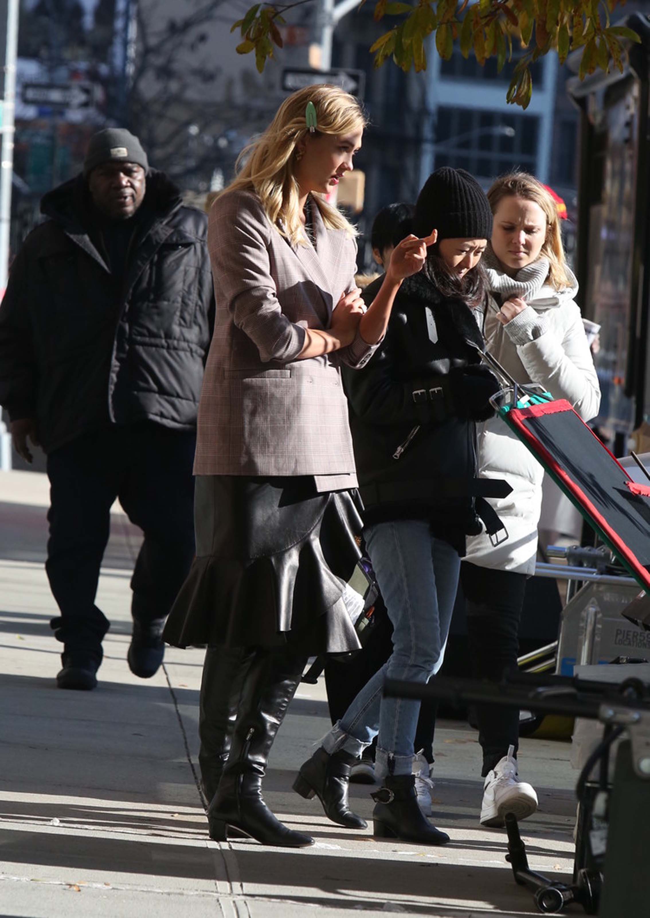 Karlie Kloss at a photoshoot in NYC