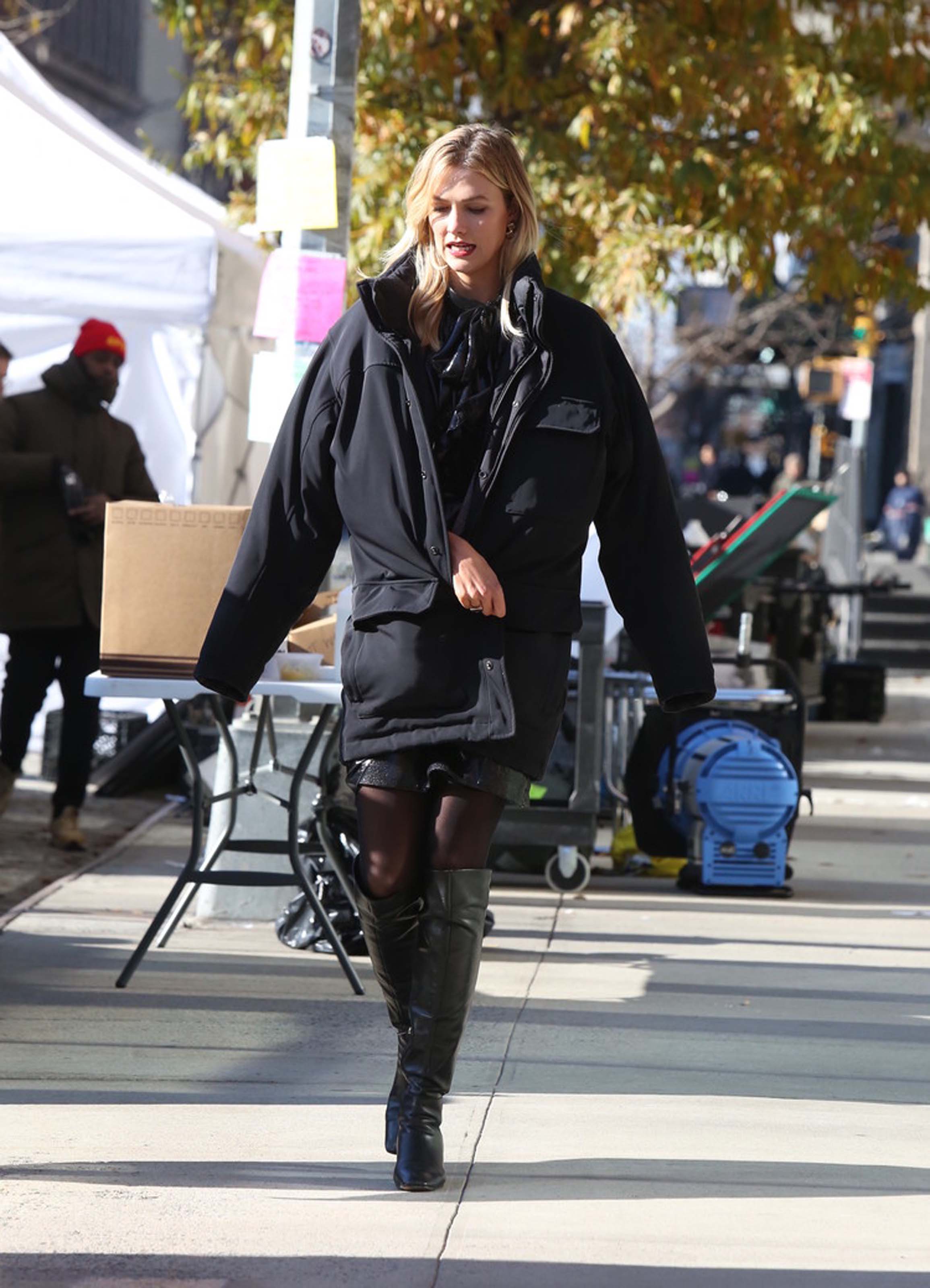 Karlie Kloss at a photoshoot in NYC