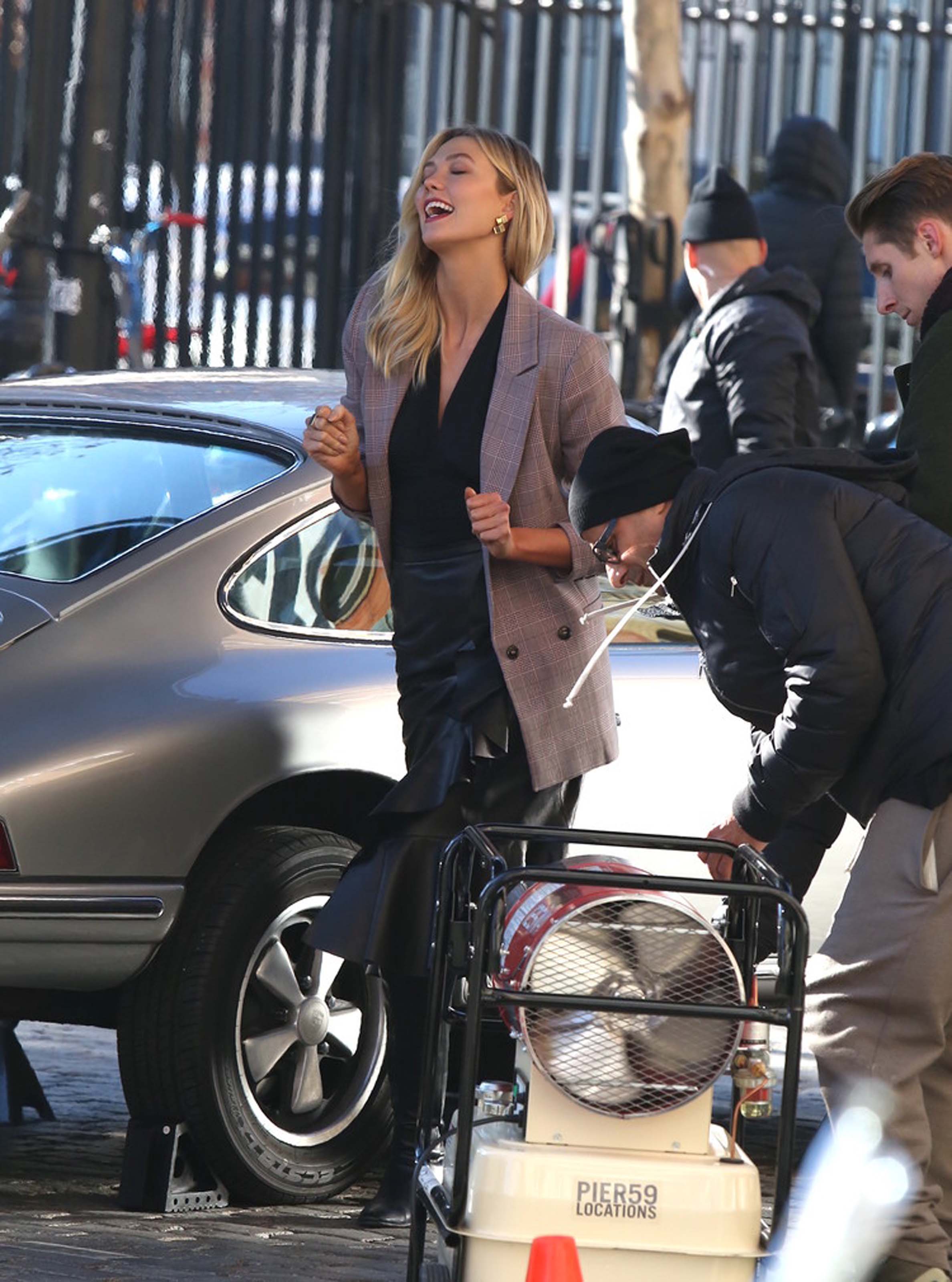 Karlie Kloss at a photoshoot in NYC