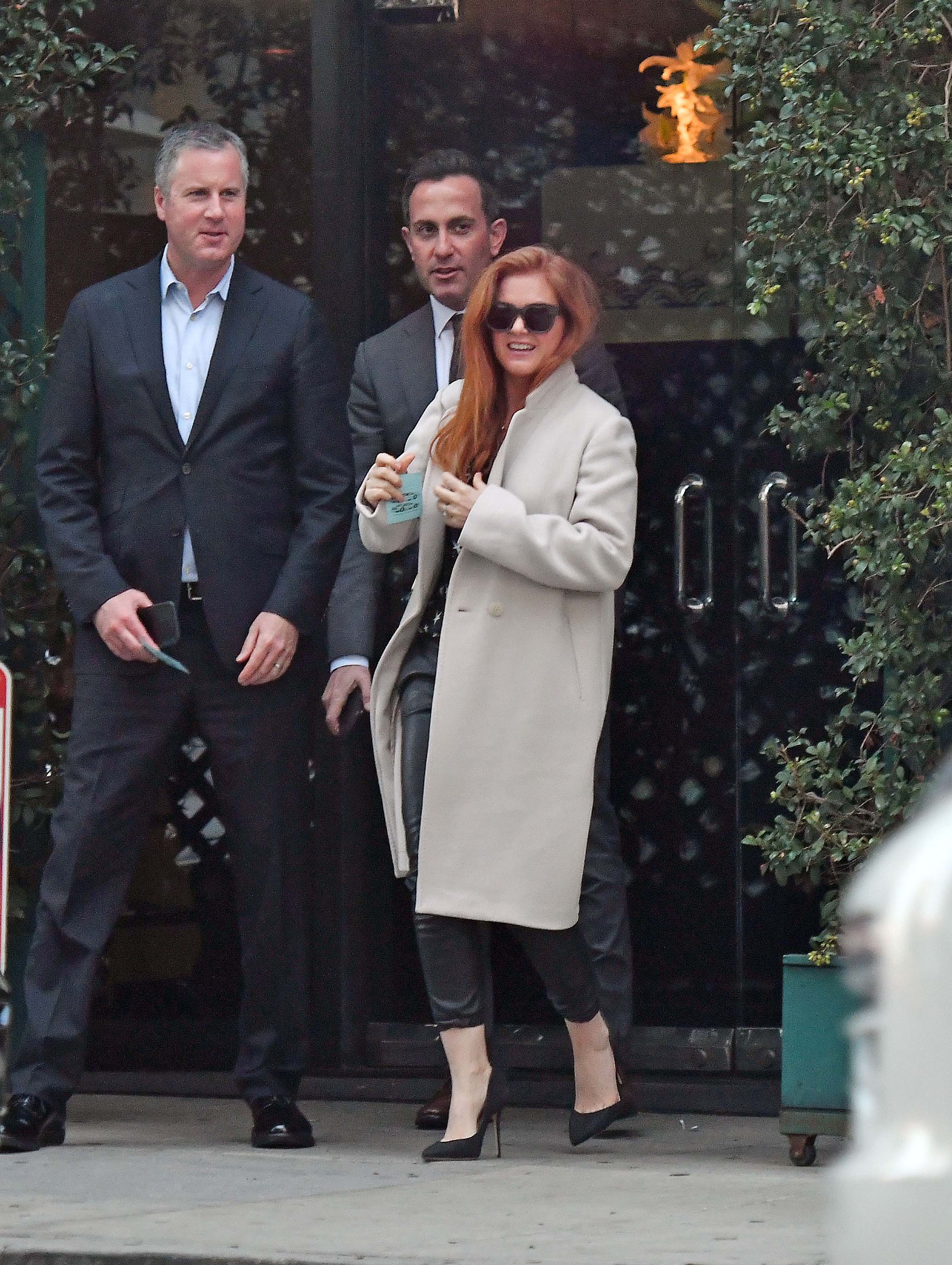 Isla Fisher is seen after lunch at Mr Chow