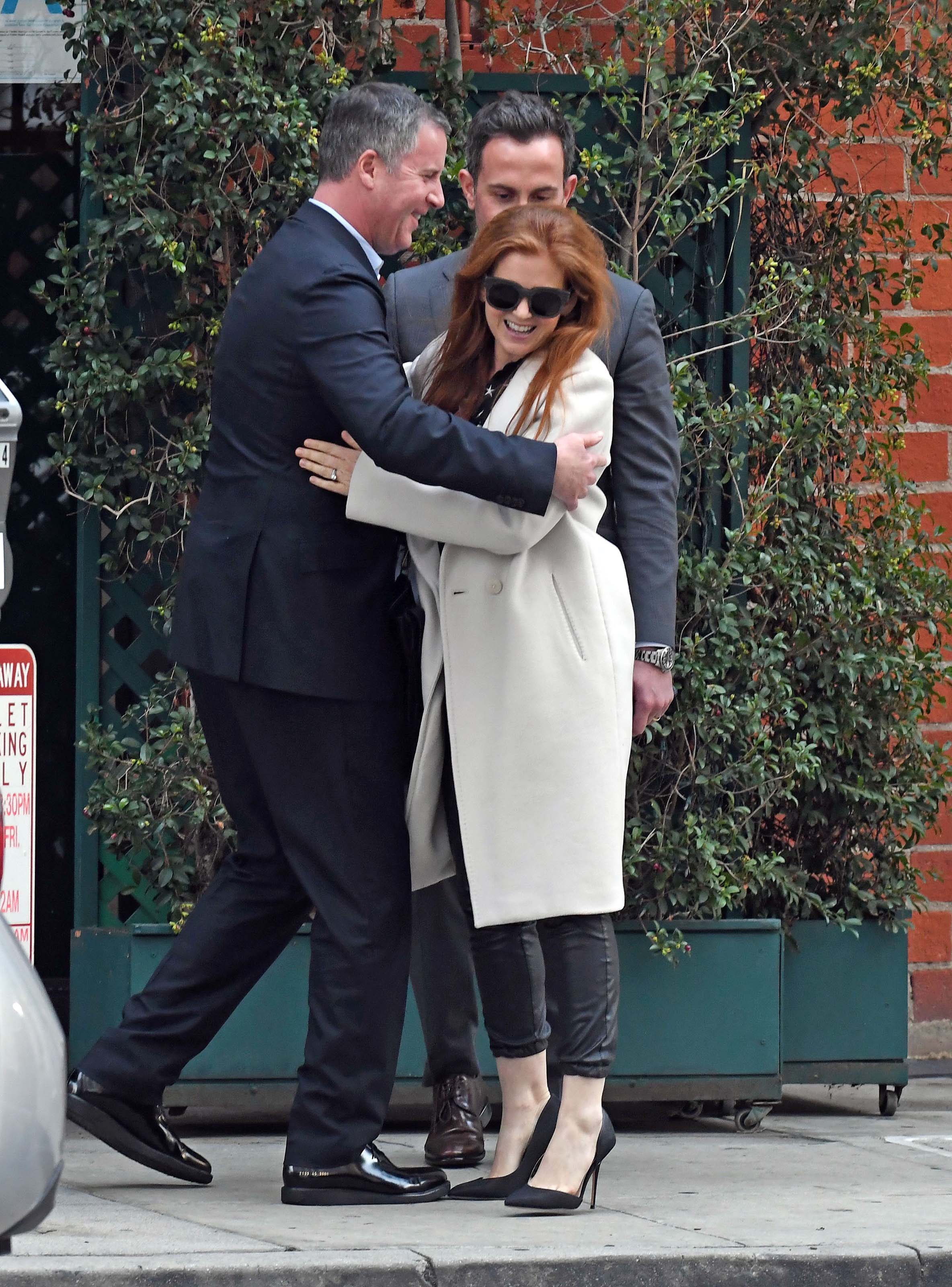 Isla Fisher is seen after lunch at Mr Chow