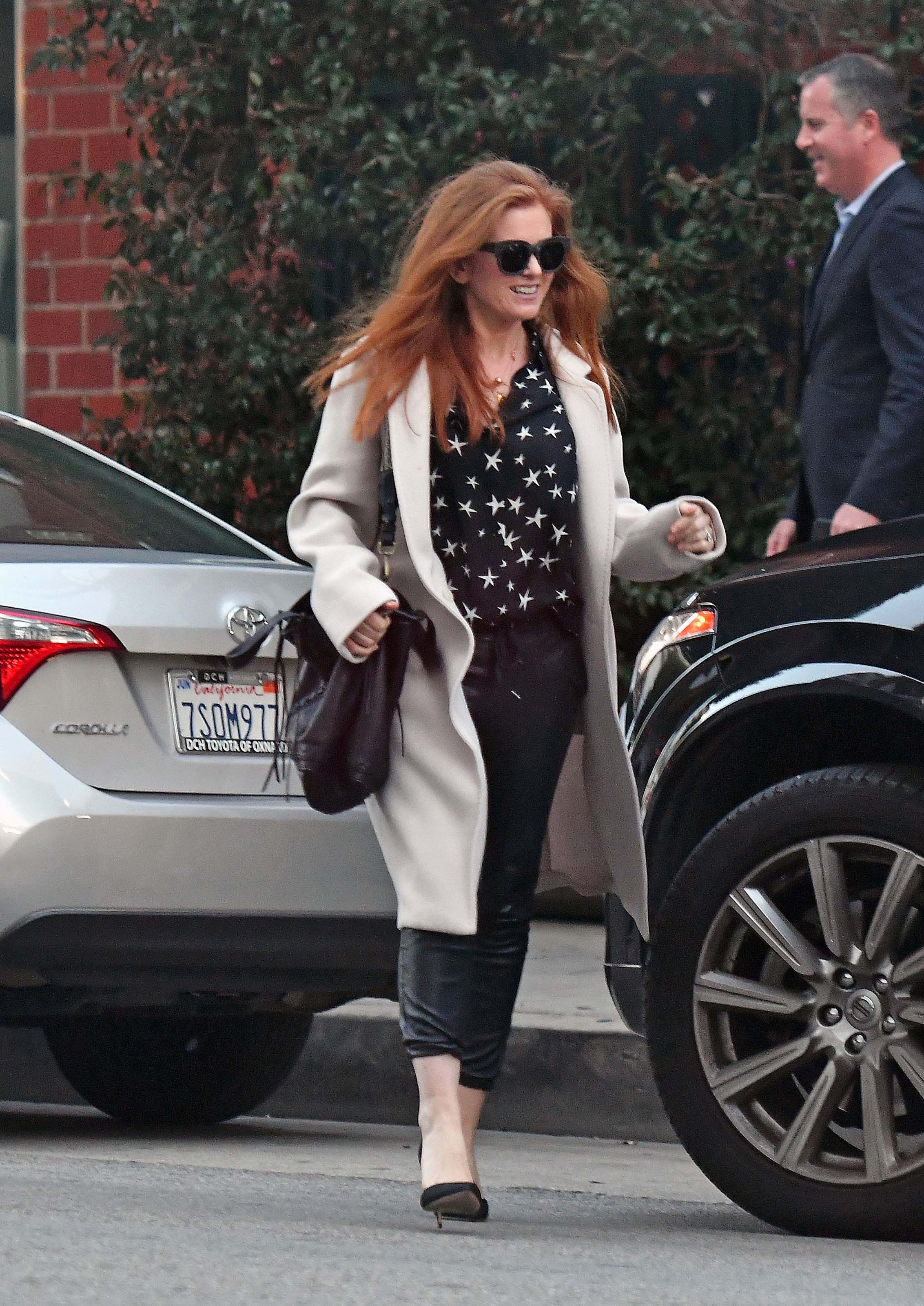 Isla Fisher is seen after lunch at Mr Chow