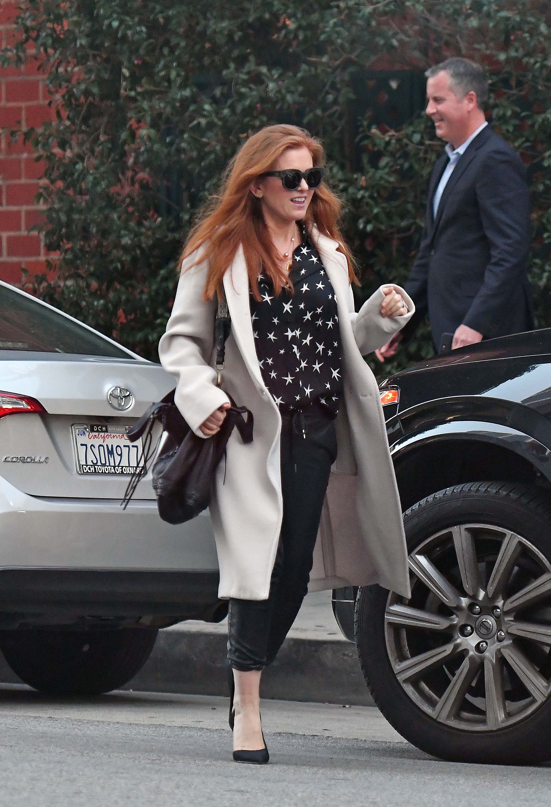 Isla Fisher is seen after lunch at Mr Chow