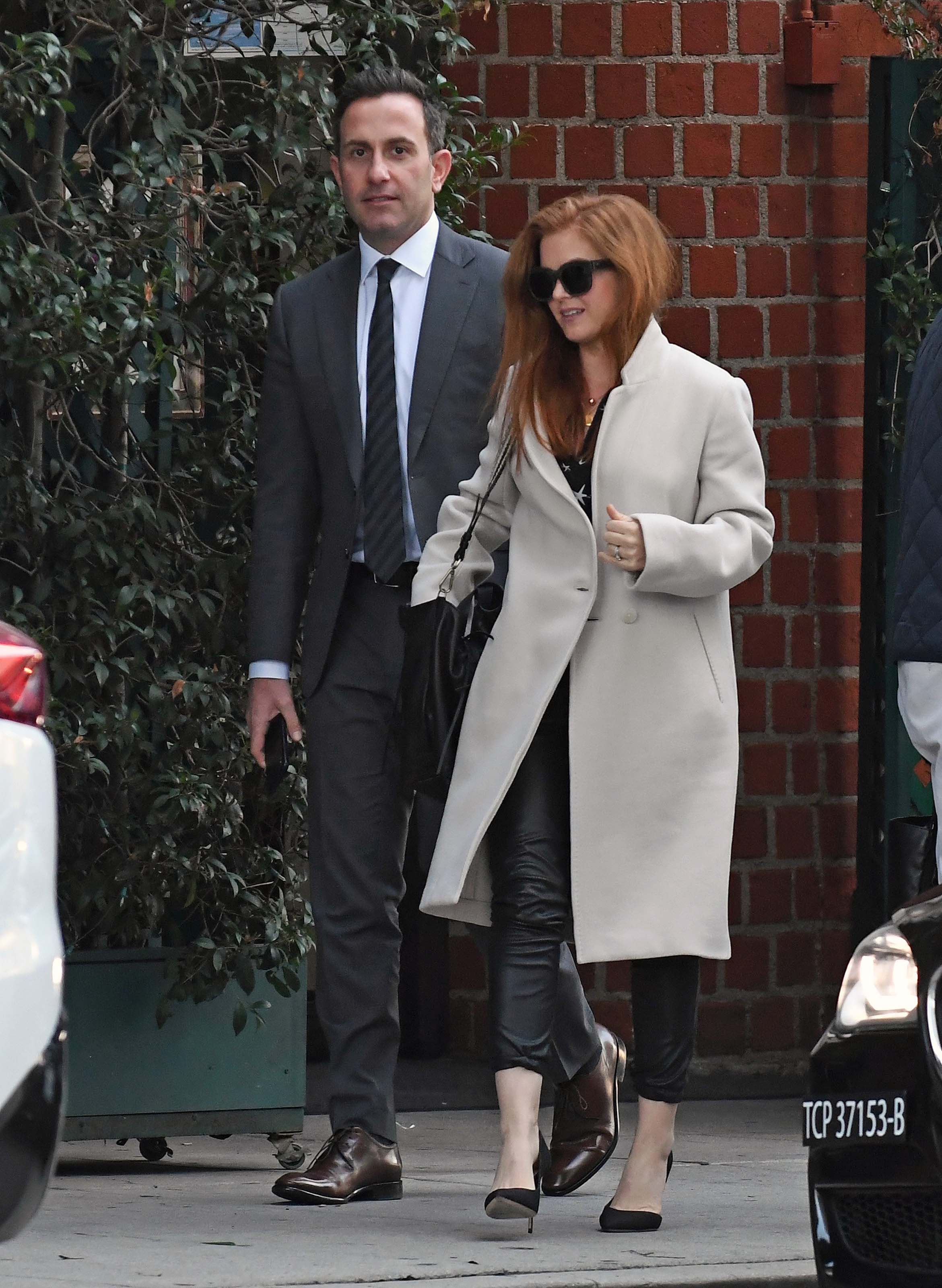 Isla Fisher is seen after lunch at Mr Chow