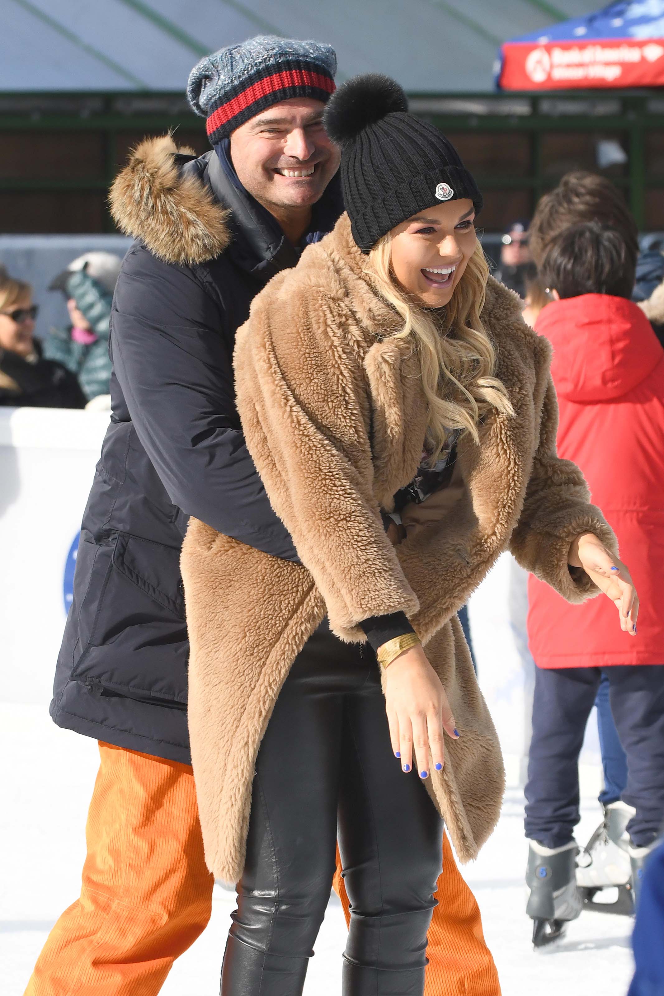 Tallia Storm ice skating in Bryant Park