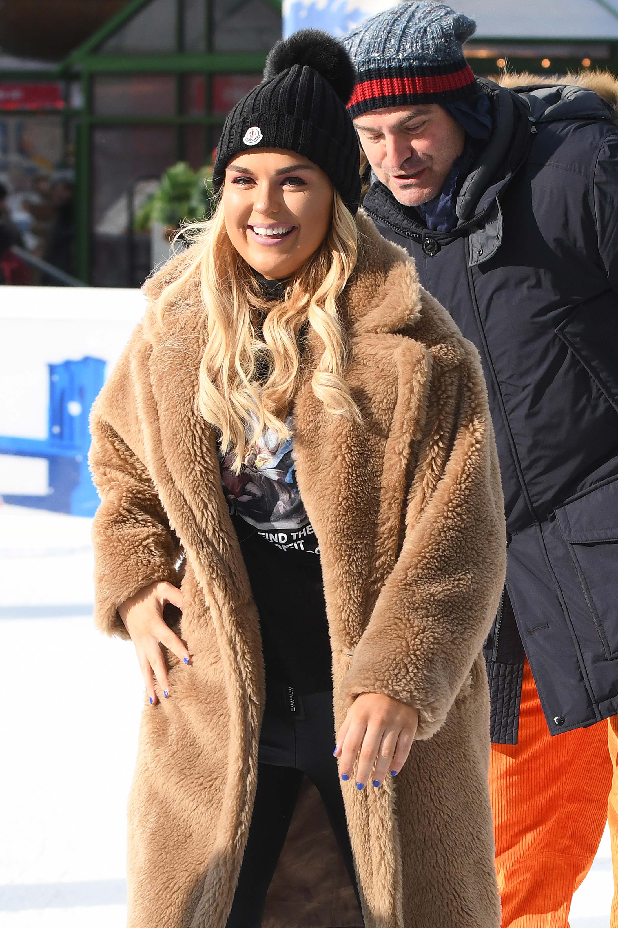 Tallia Storm ice skating in Bryant Park