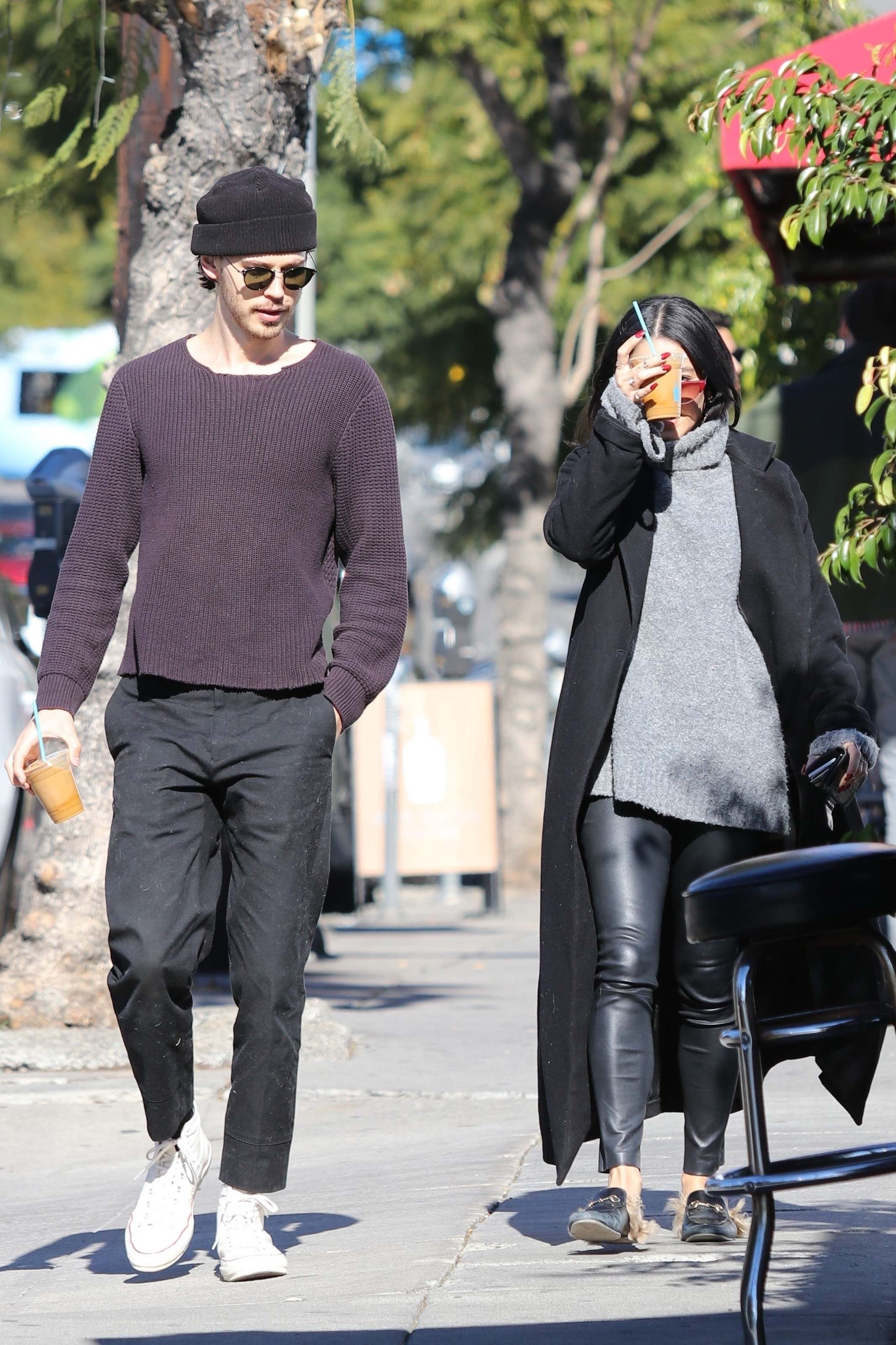 Vanessa Hudgens at a sushi bar