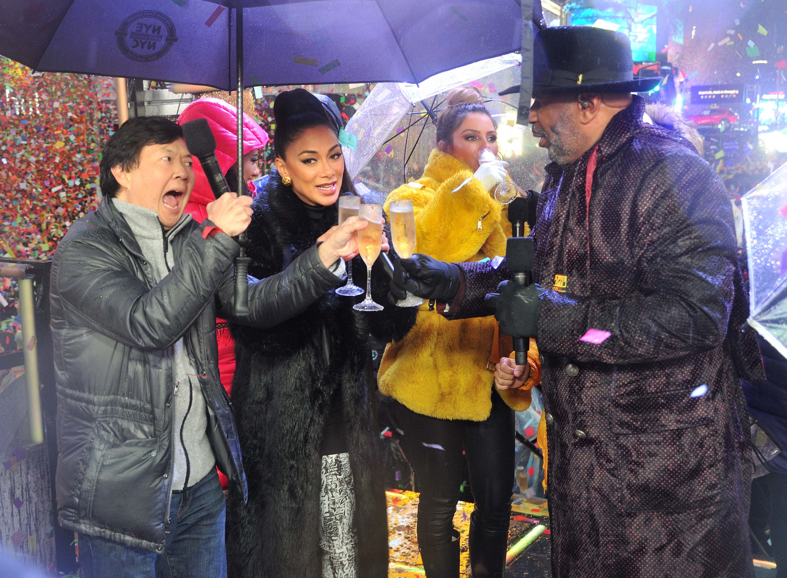 Maria Menounos at FOXs New Years Eve with Steve Harvey