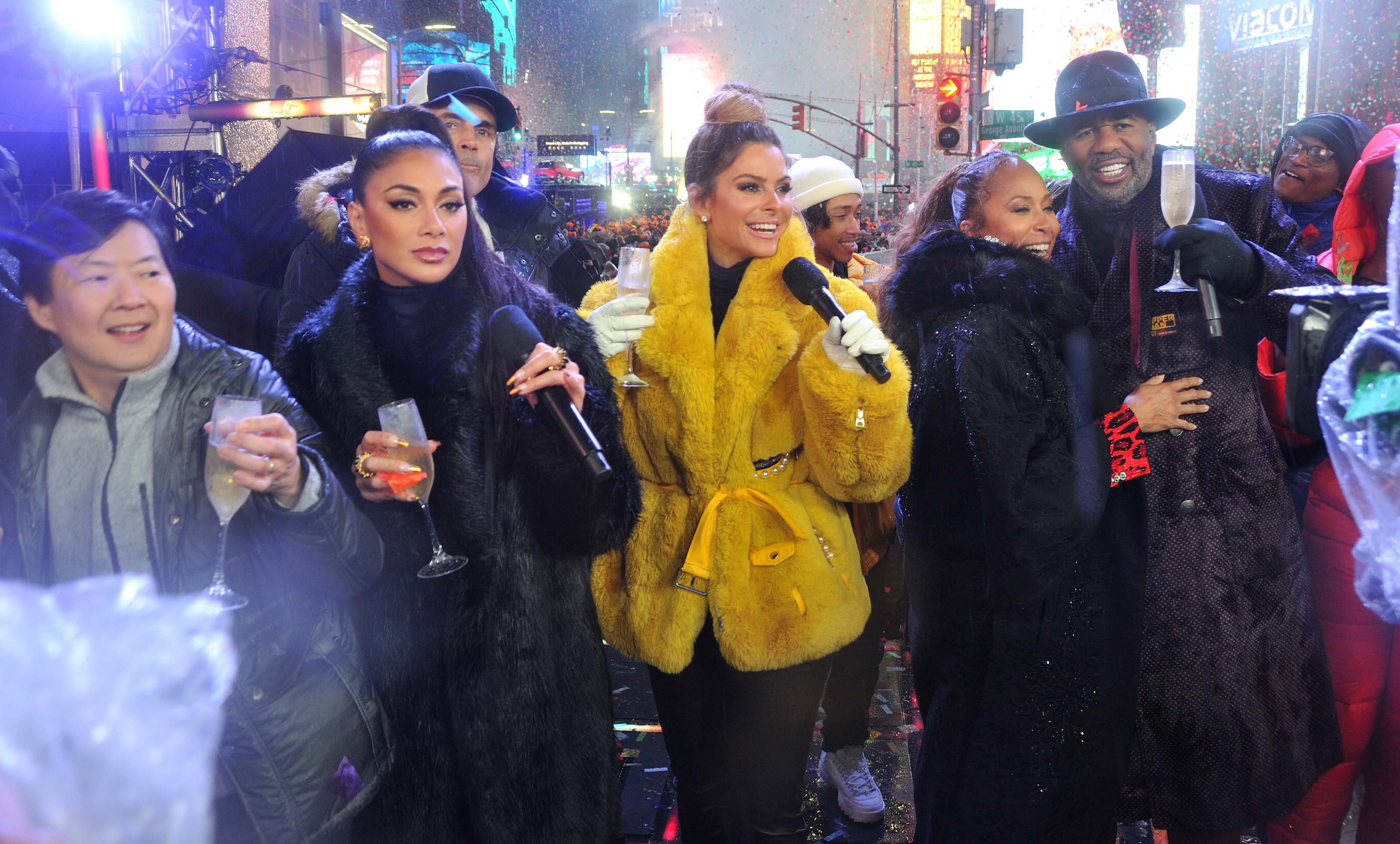 Maria Menounos at FOXs New Years Eve with Steve Harvey