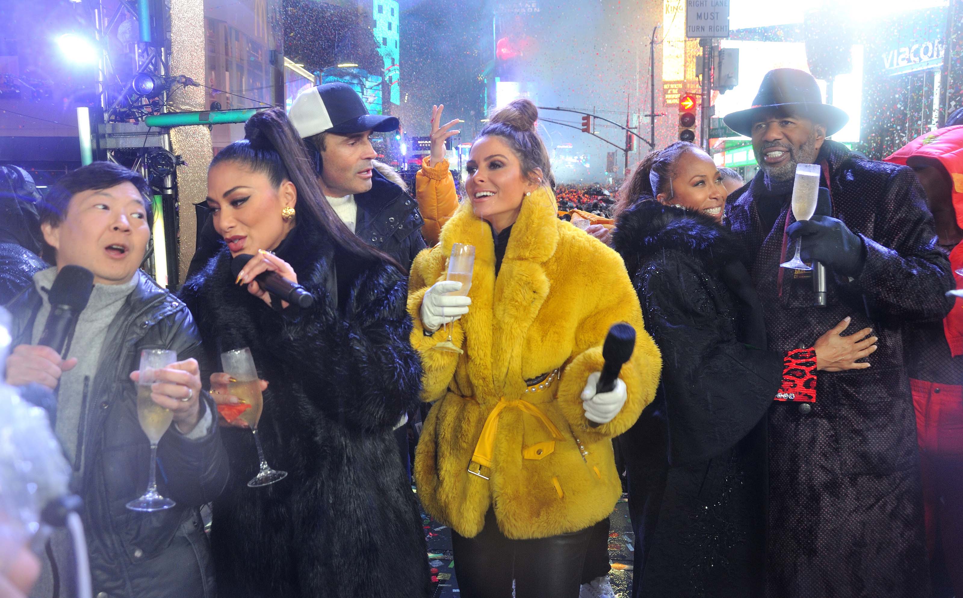 Maria Menounos at FOXs New Years Eve with Steve Harvey