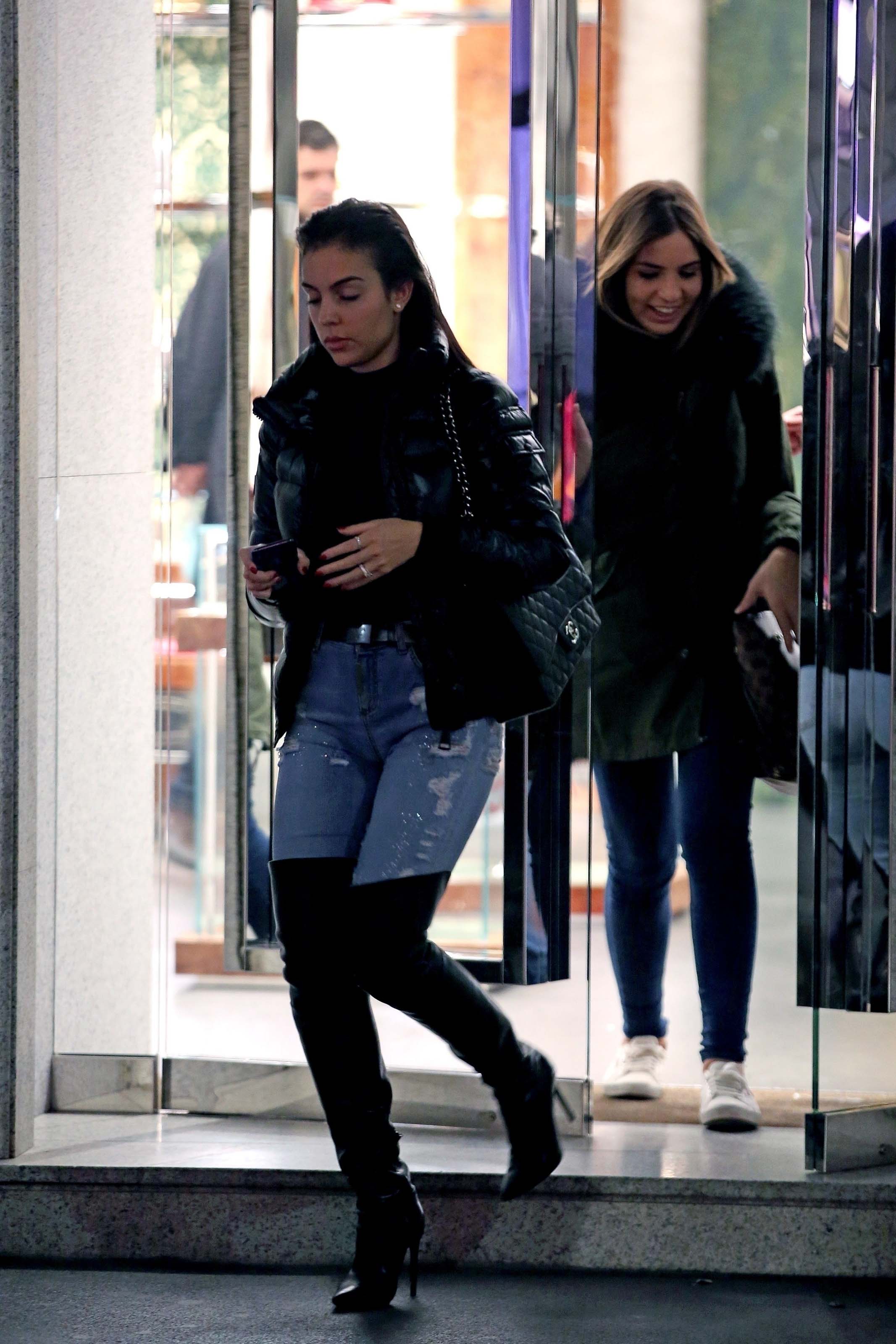 Georgina Rodriguez goes shopping at luxury retailers