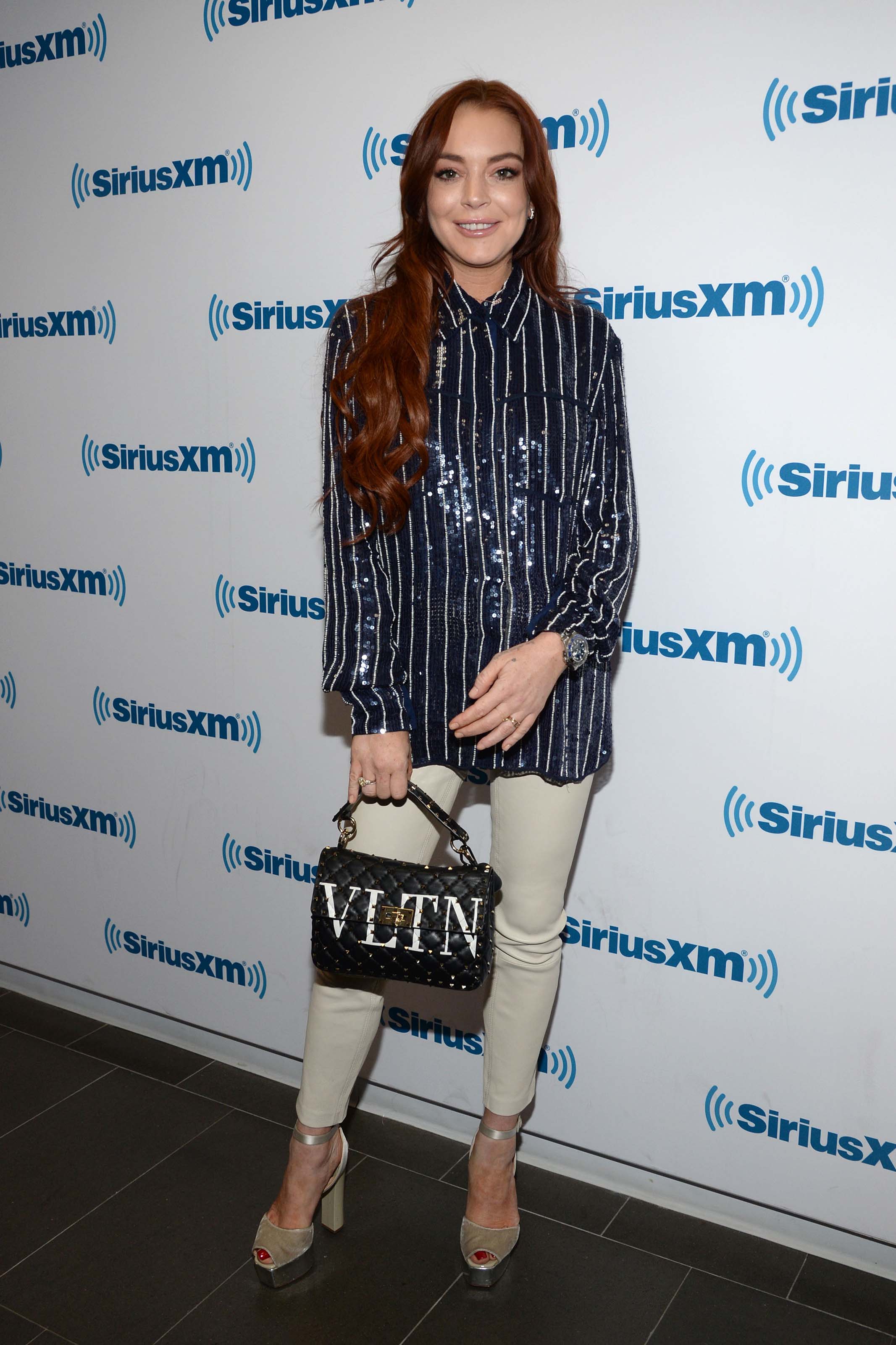 Lindsay Lohan at SiriusXM studios