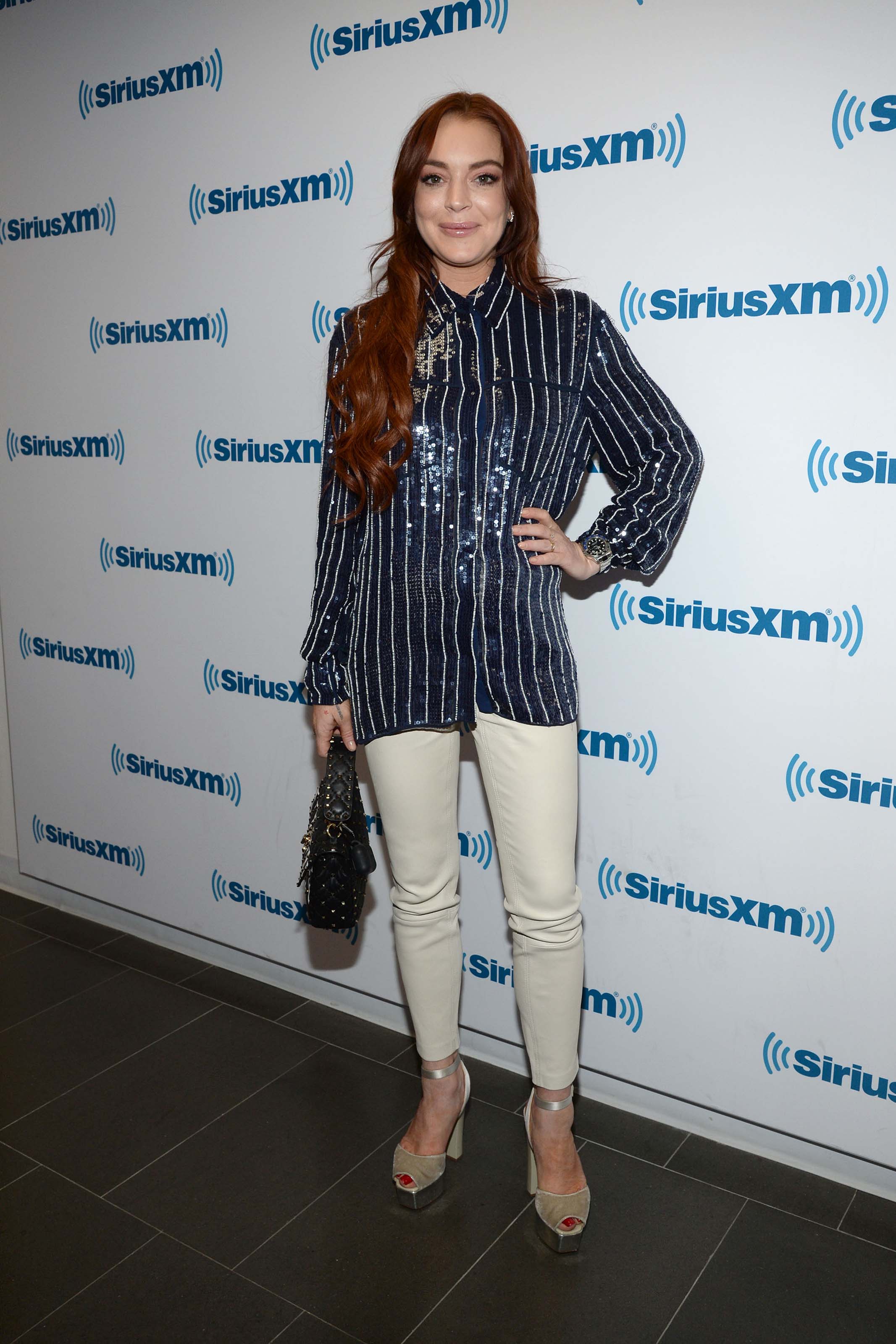 Lindsay Lohan at SiriusXM studios