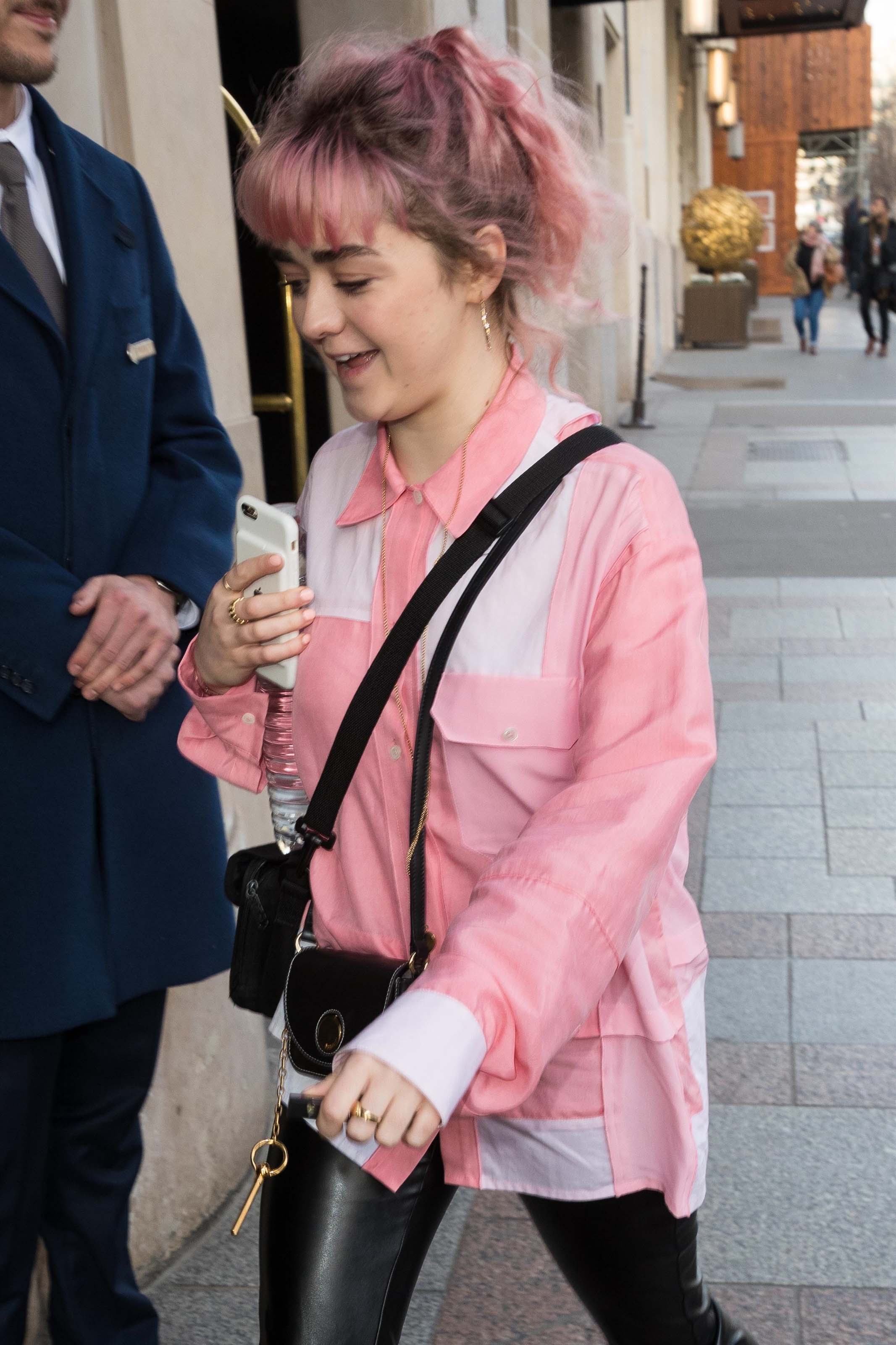 Maisie Williams out in Paris