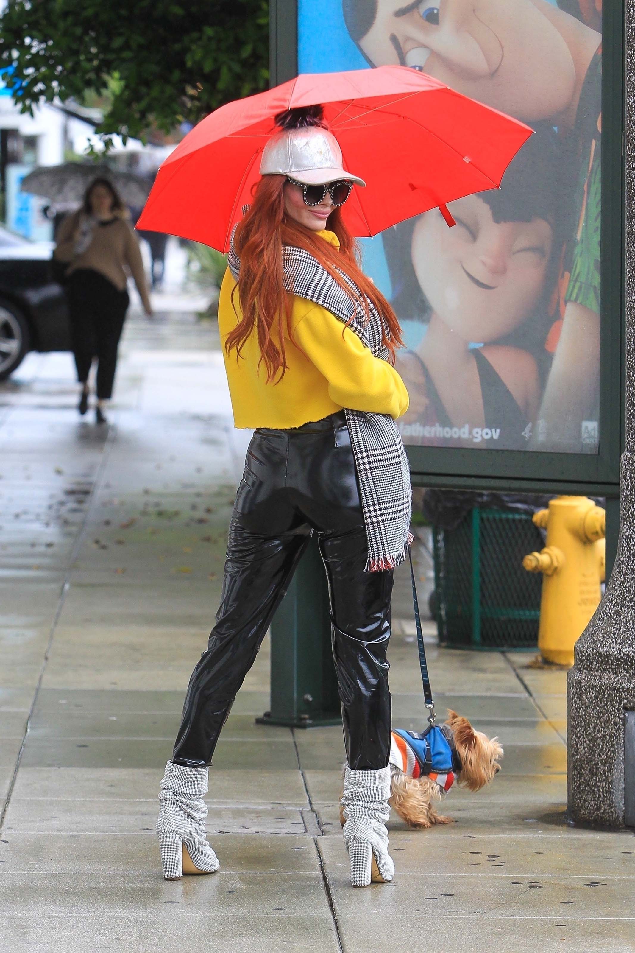 Phoebe Price takes her dog shopping