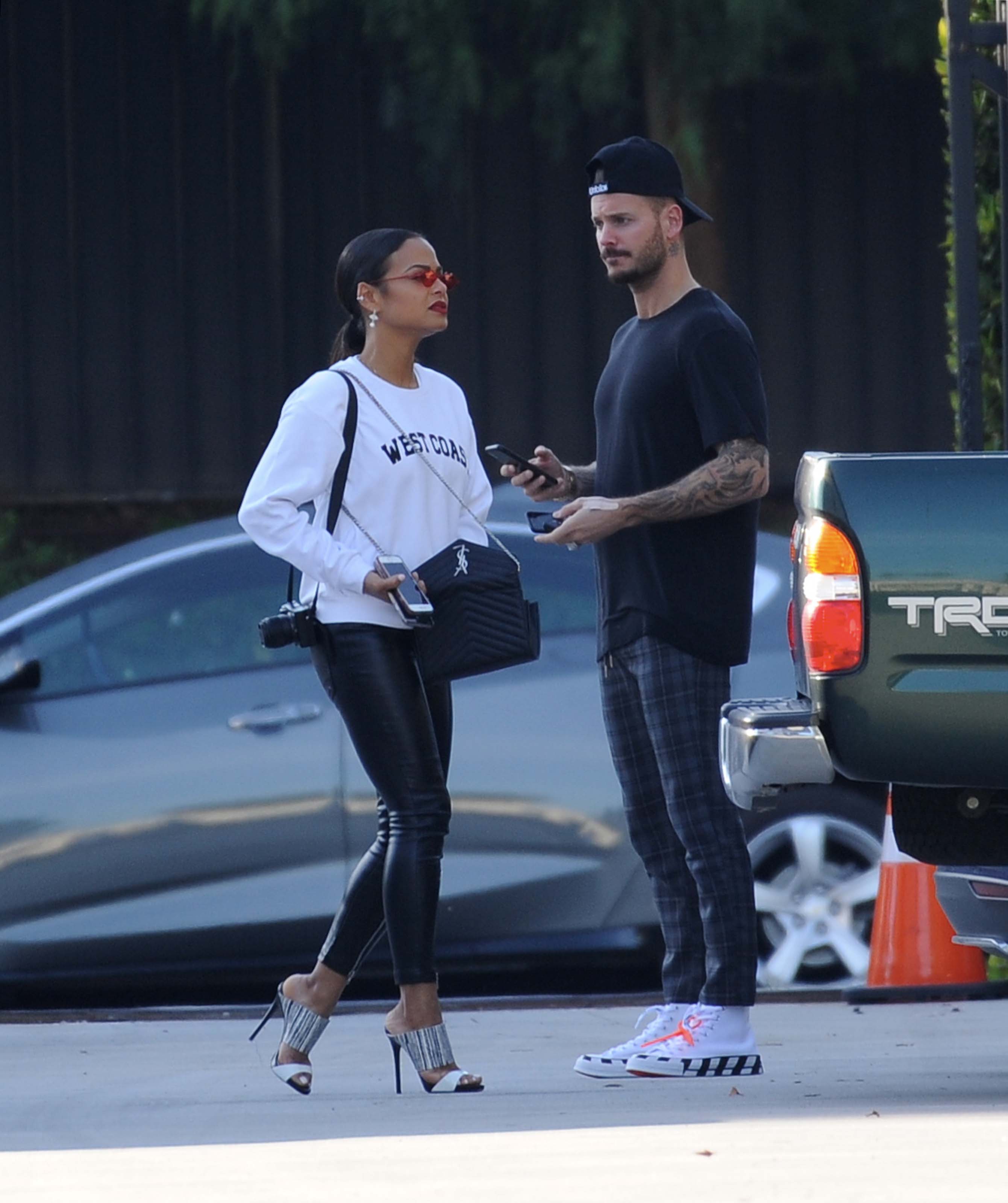 Christina Milian spotted leaving The Marciano Art Foundation