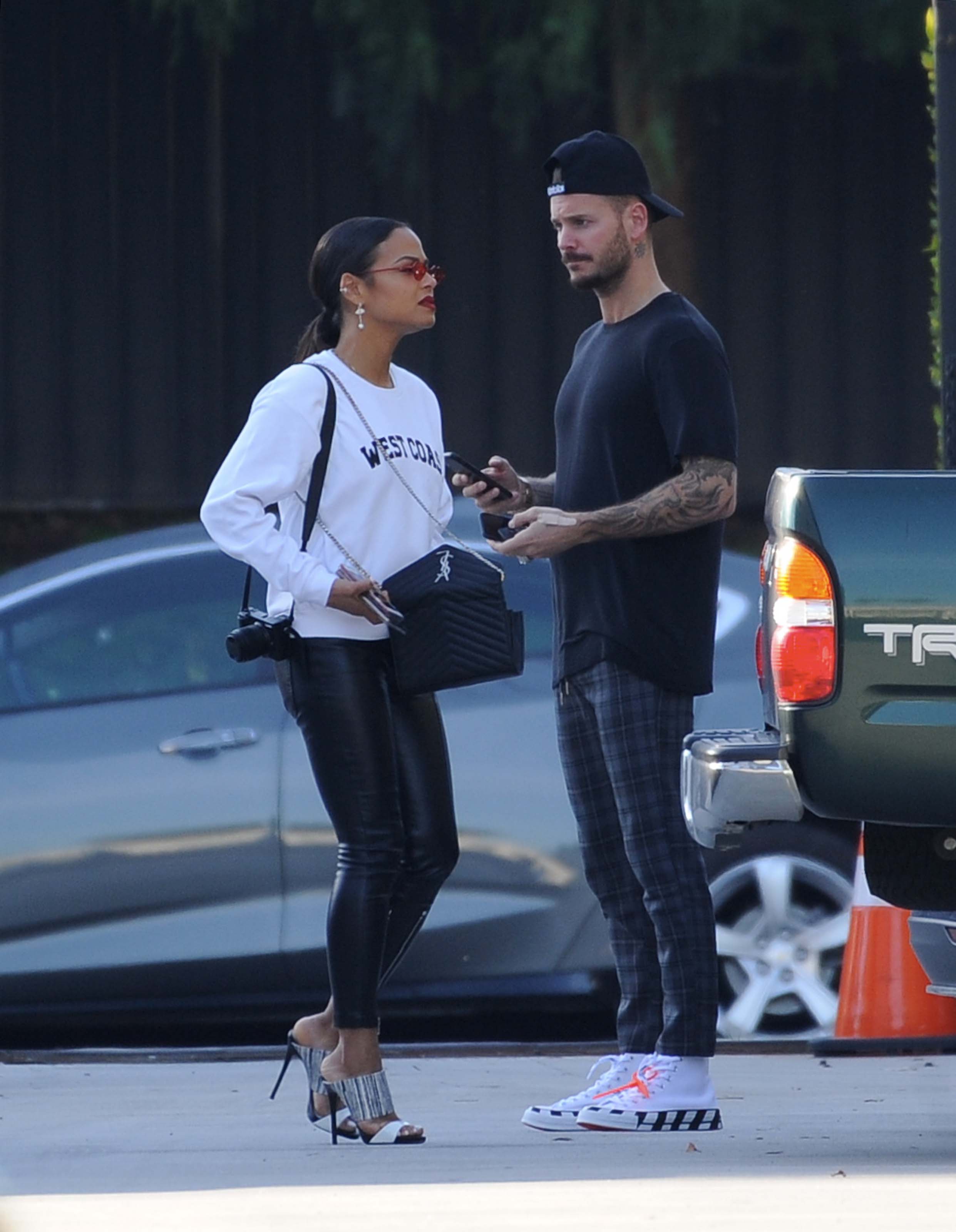 Christina Milian spotted leaving The Marciano Art Foundation