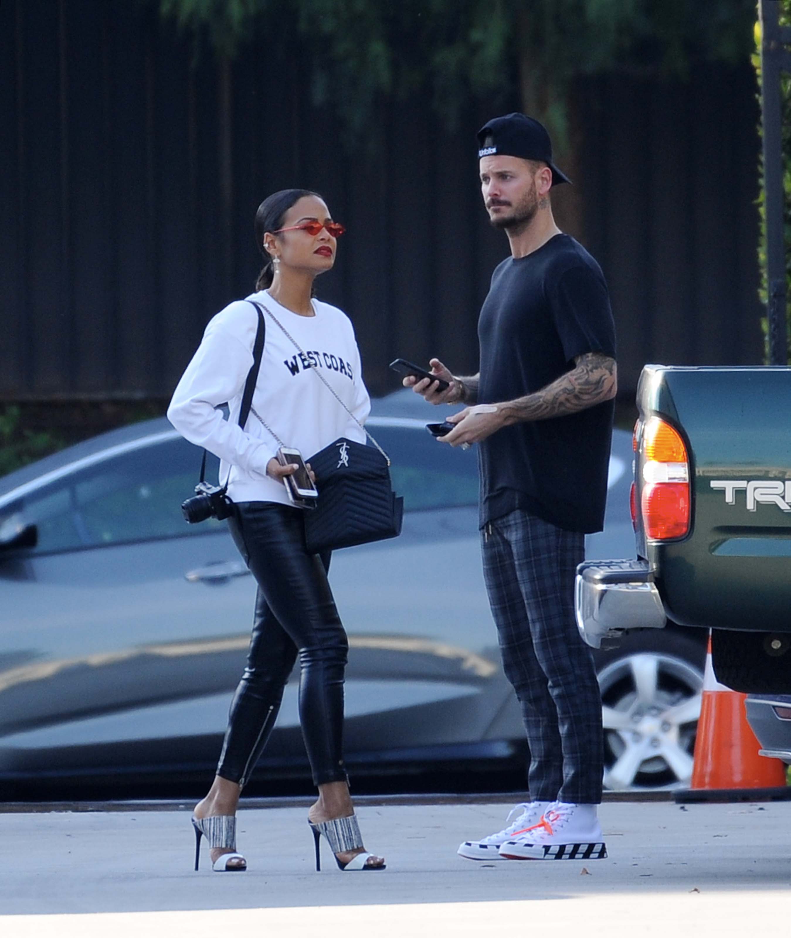 Christina Milian spotted leaving The Marciano Art Foundation