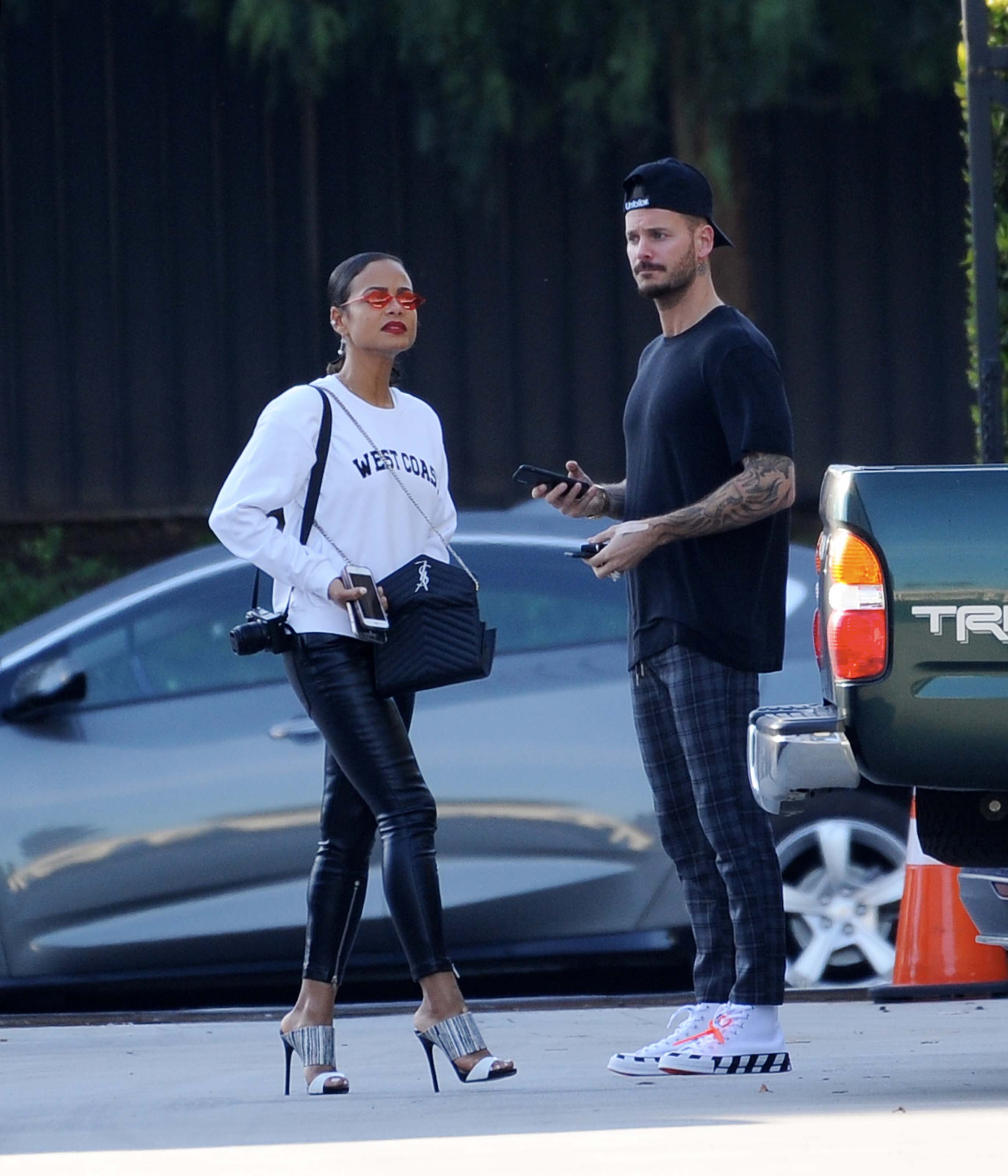 Christina Milian spotted leaving The Marciano Art Foundation