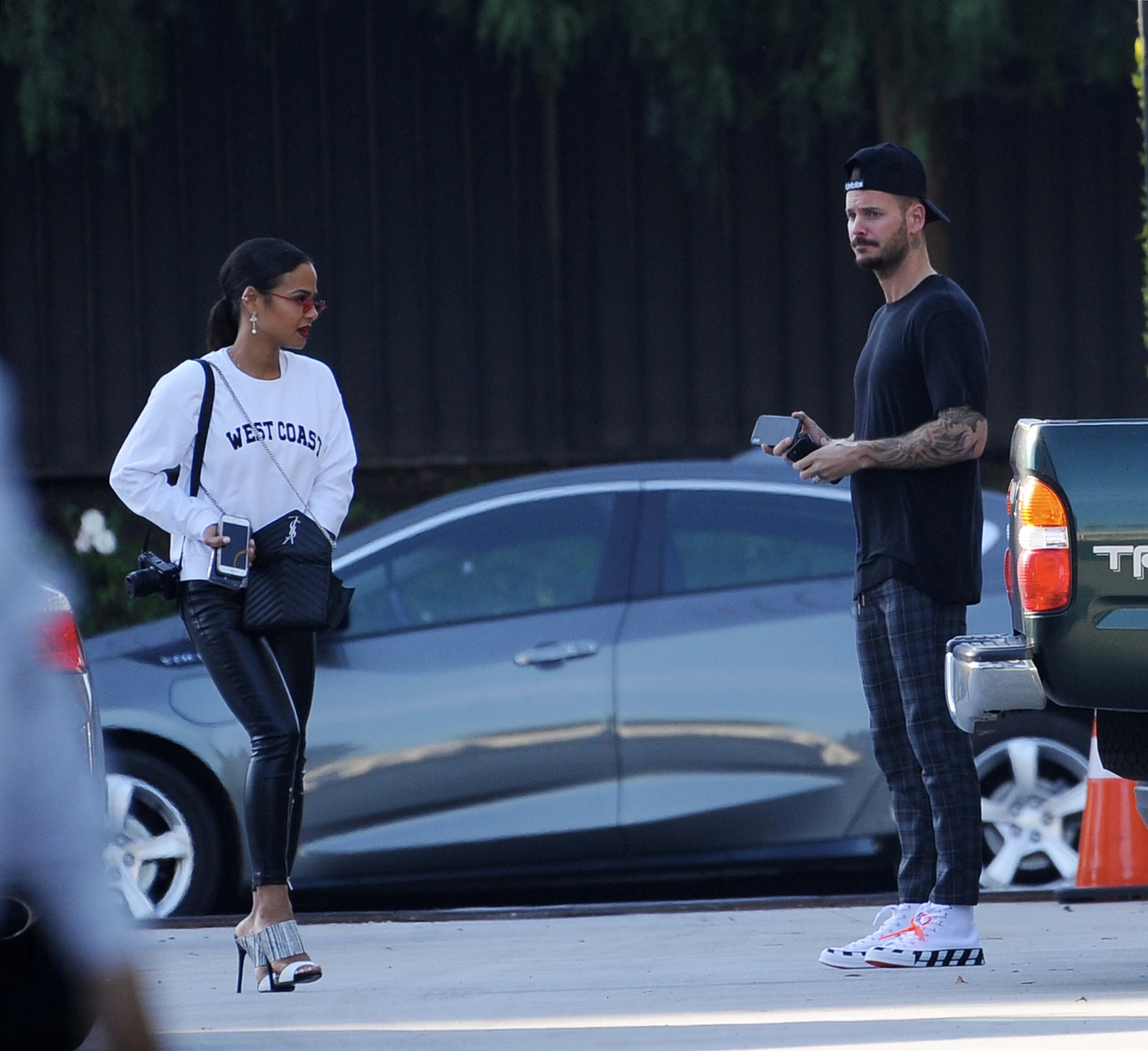 Christina Milian spotted leaving The Marciano Art Foundation