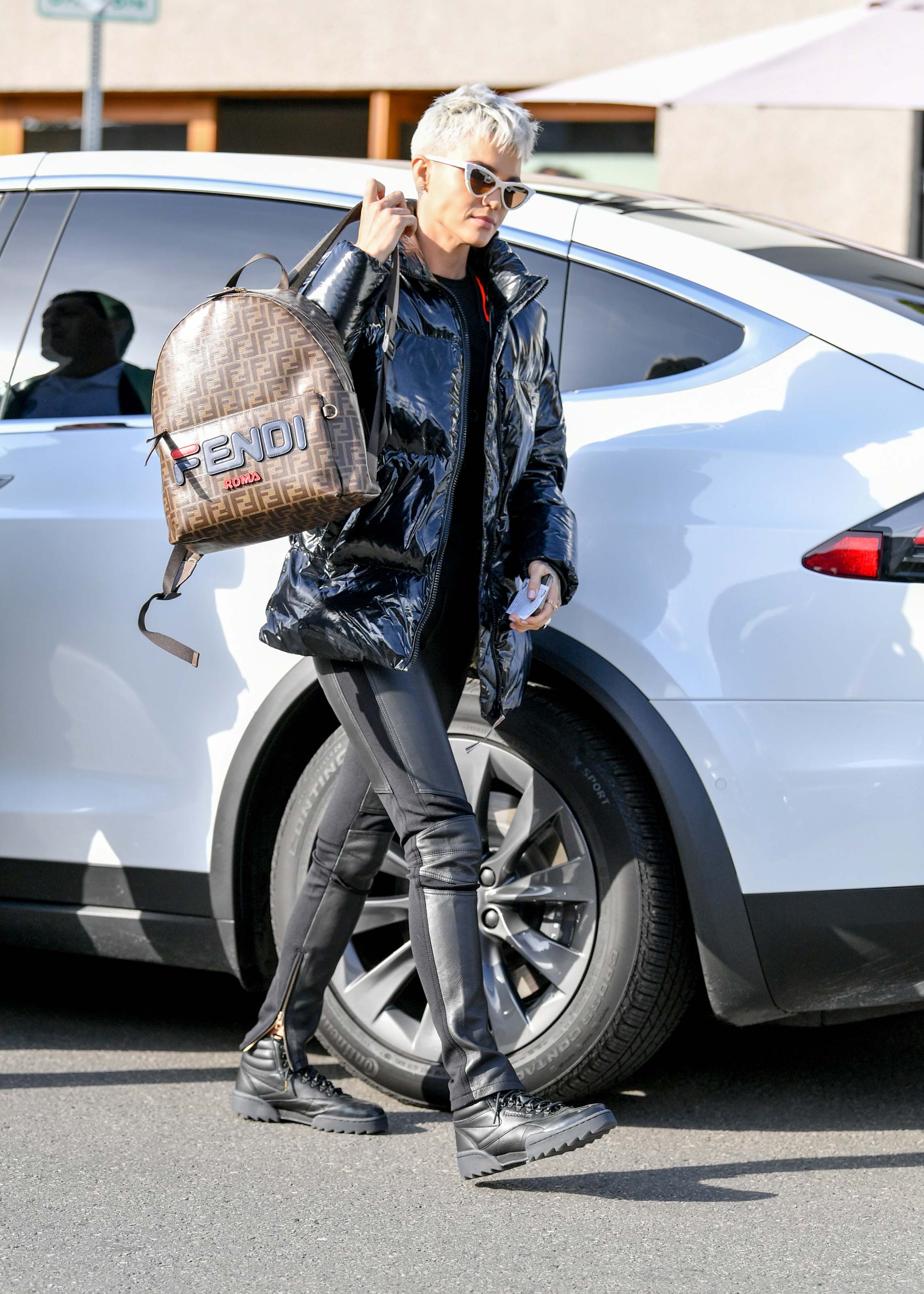 Ruby Rose is seen at Nine Zero One salon