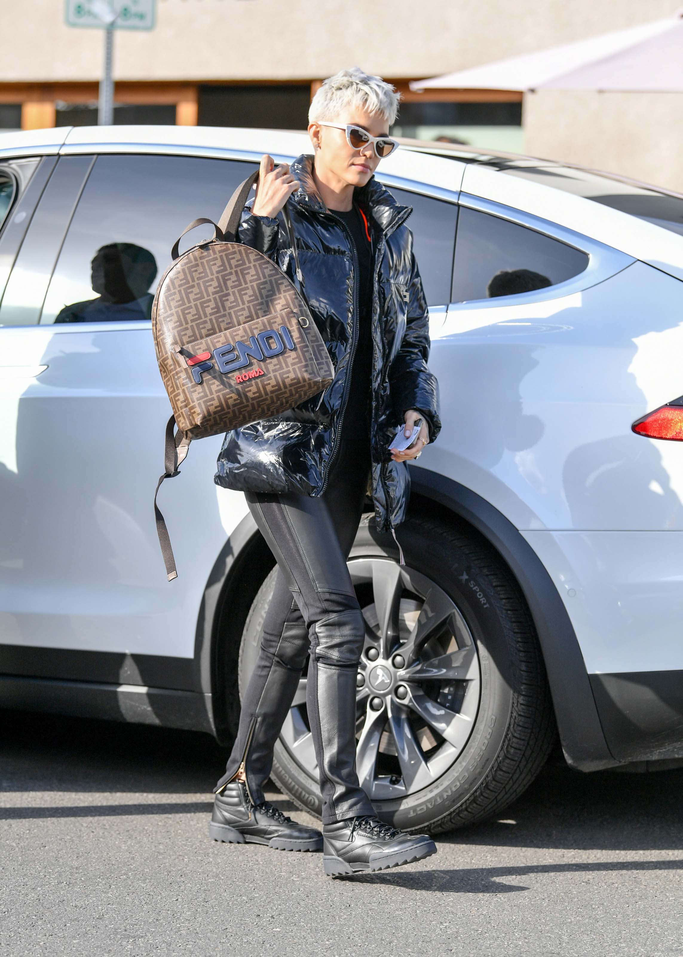 Ruby Rose is seen at Nine Zero One salon