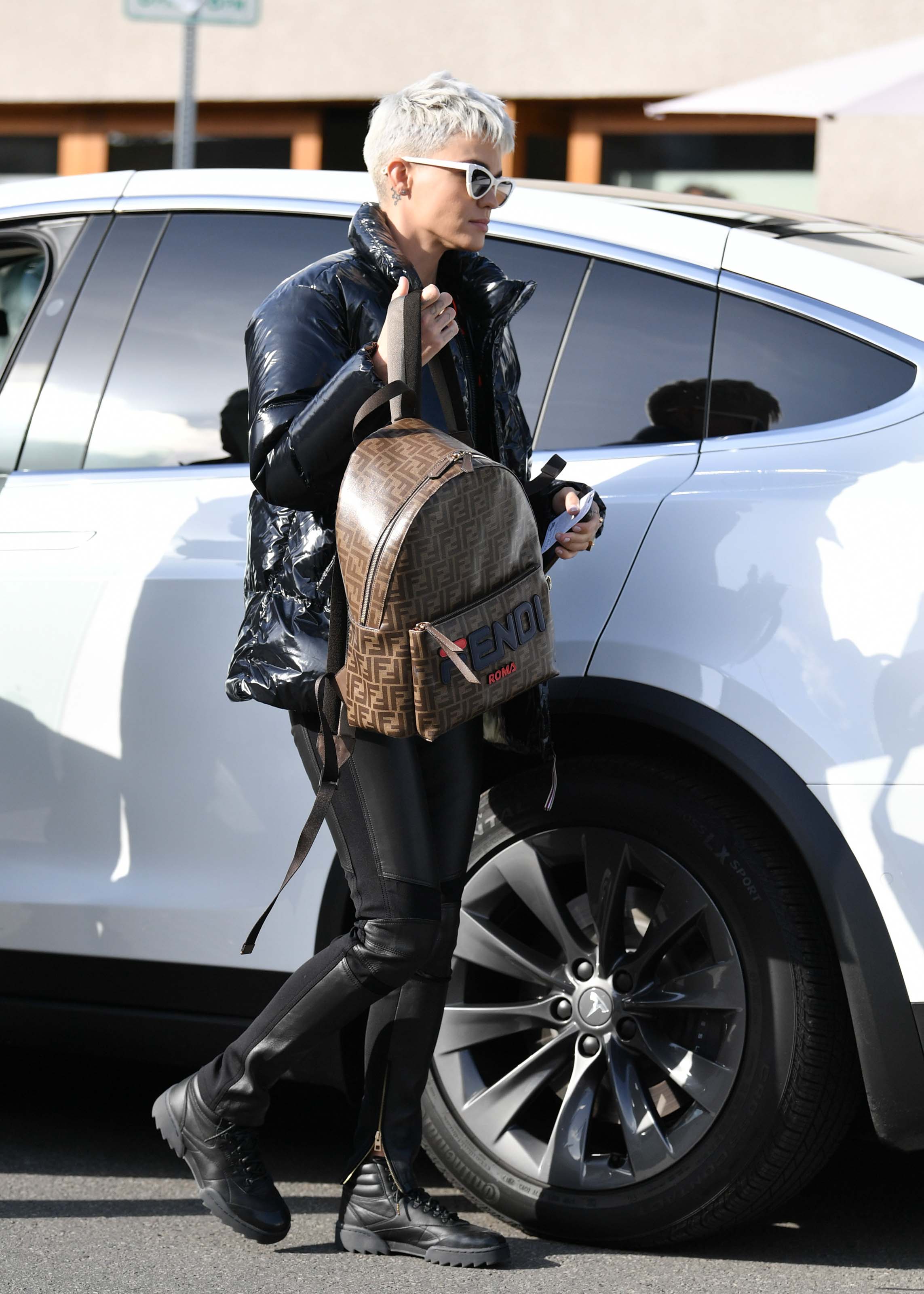 Ruby Rose is seen at Nine Zero One salon