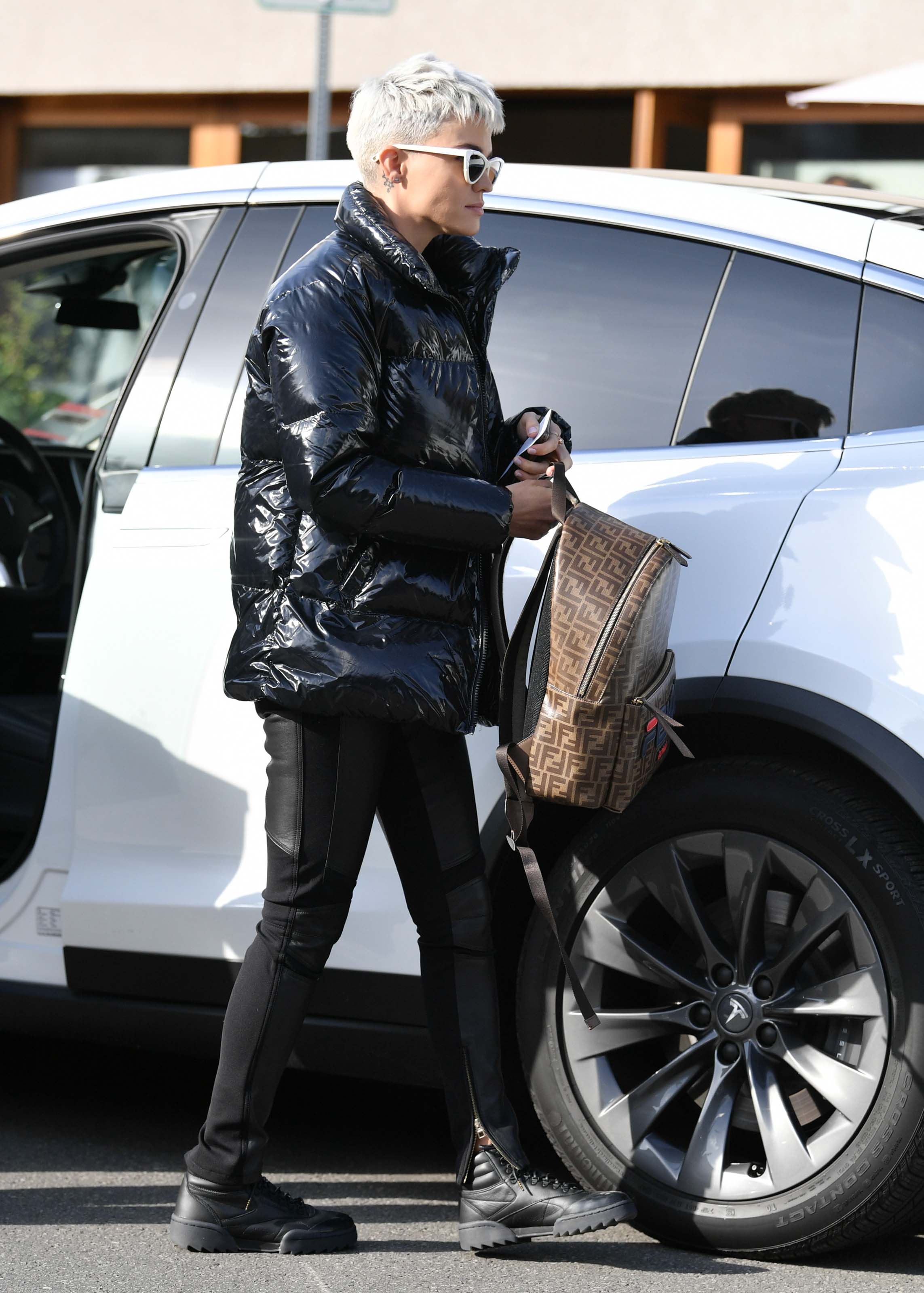 Ruby Rose is seen at Nine Zero One salon