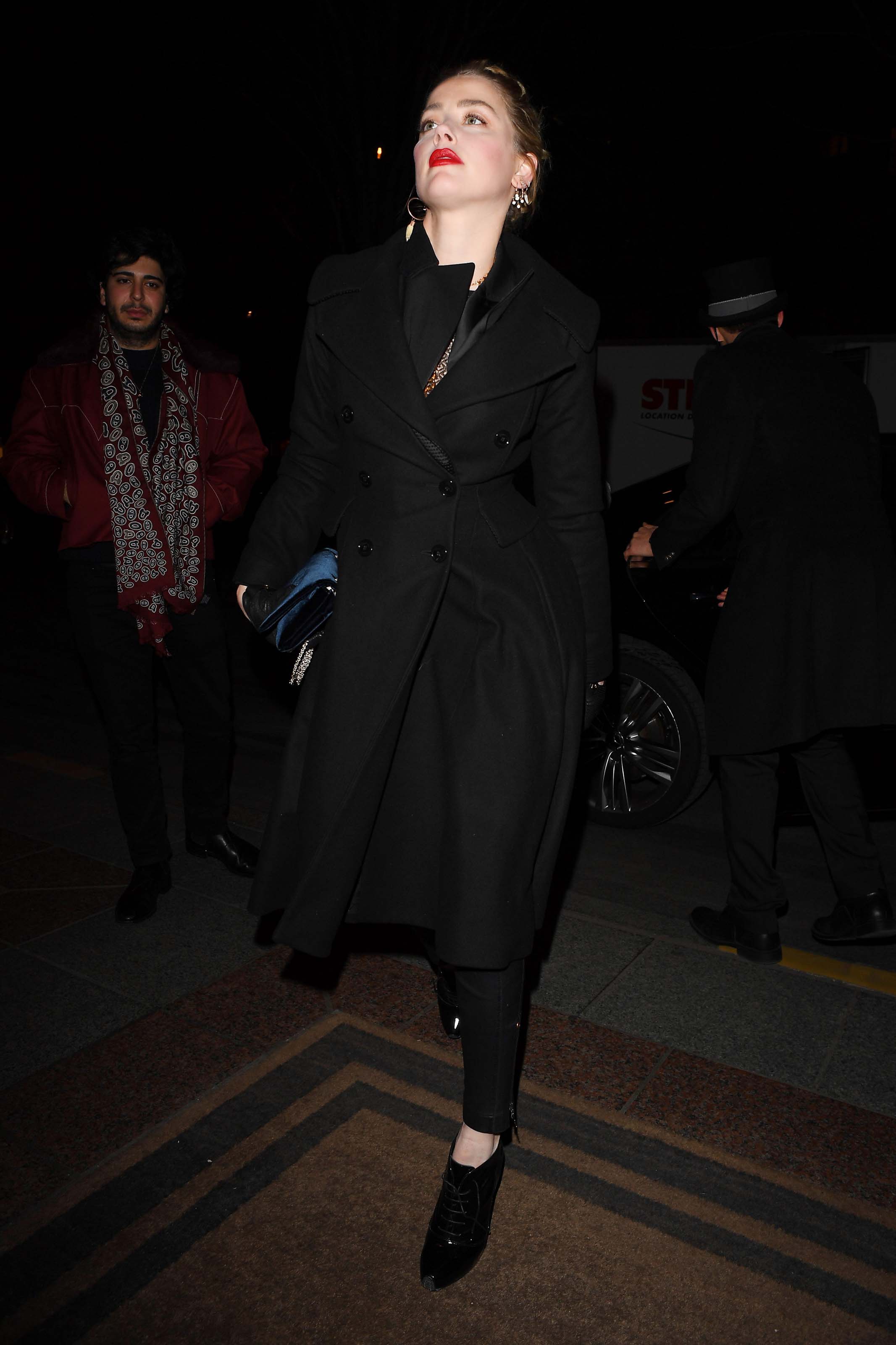 Amber Heard leaving Laperouse restaurant