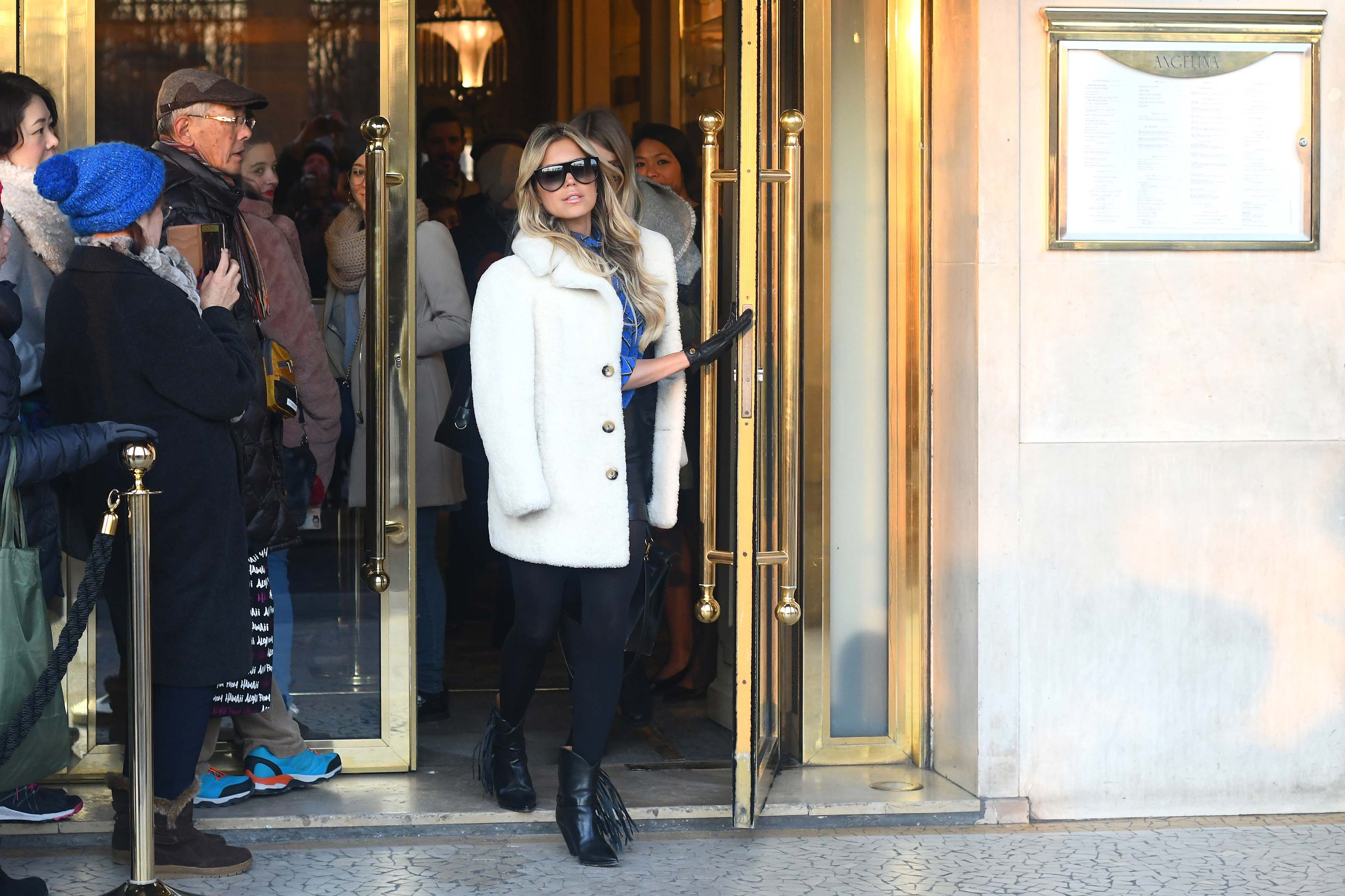 Sylvie Meis shopping in Paris