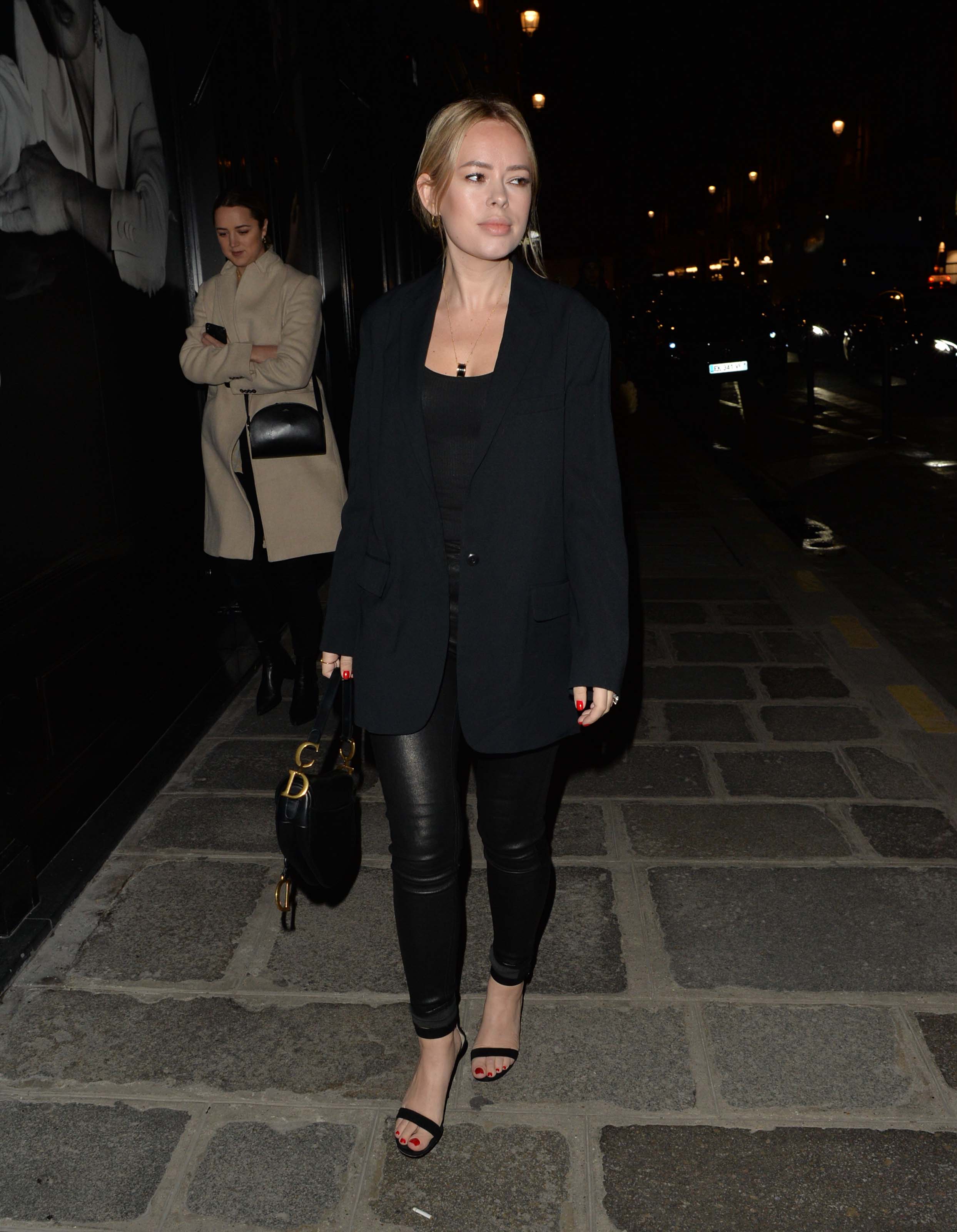 Tanya Burr is seen arriving in Paris