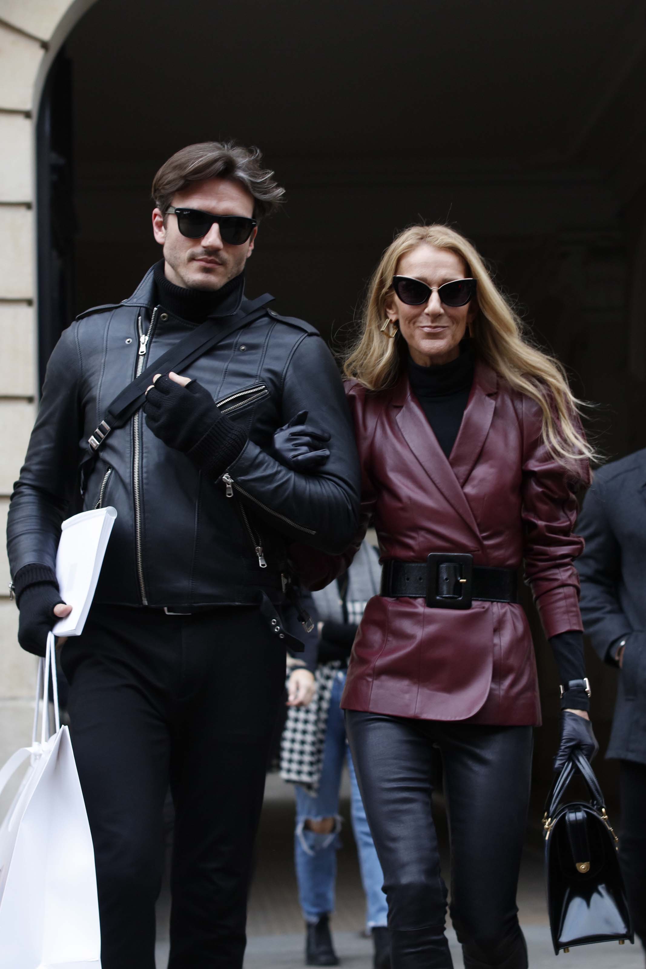 Celine Dion is seen leaves the GIVENCHY office building