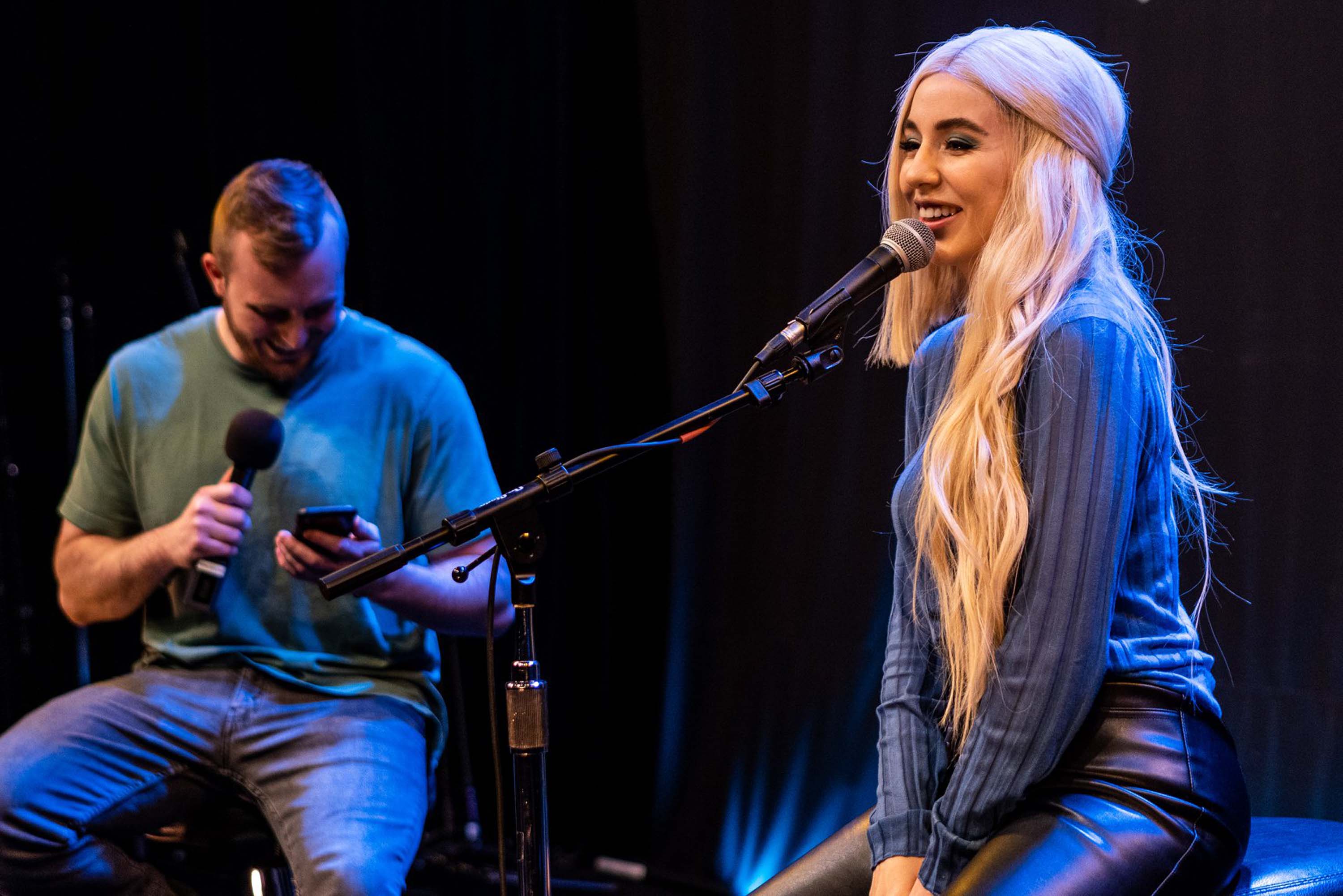 Ava Max performs at the Bloodworks Live Studios