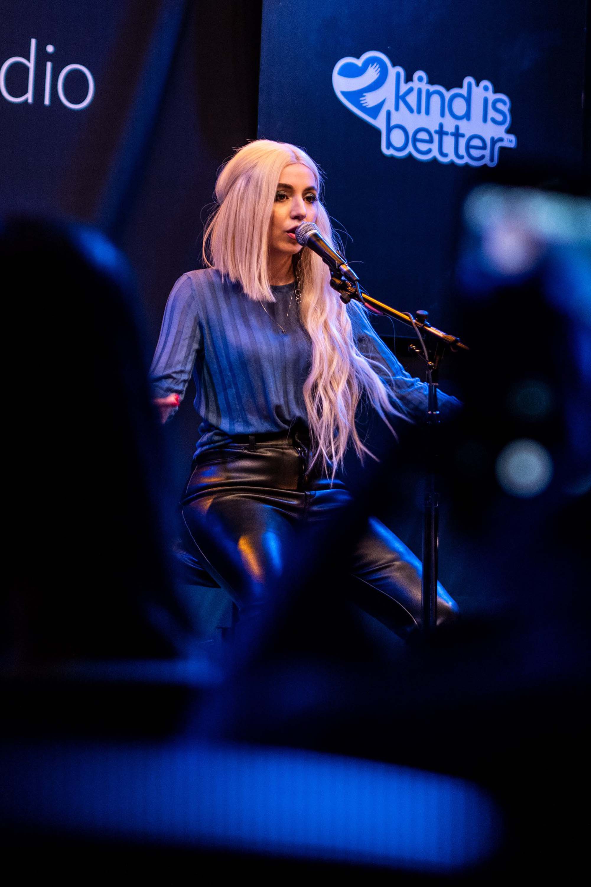 Ava Max performs at the Bloodworks Live Studios