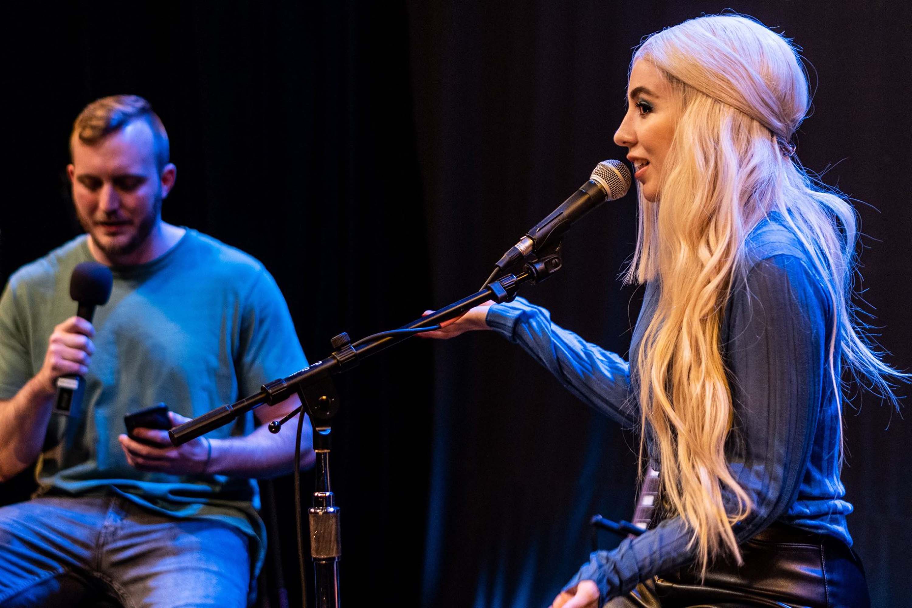 Ava Max performs at the Bloodworks Live Studios