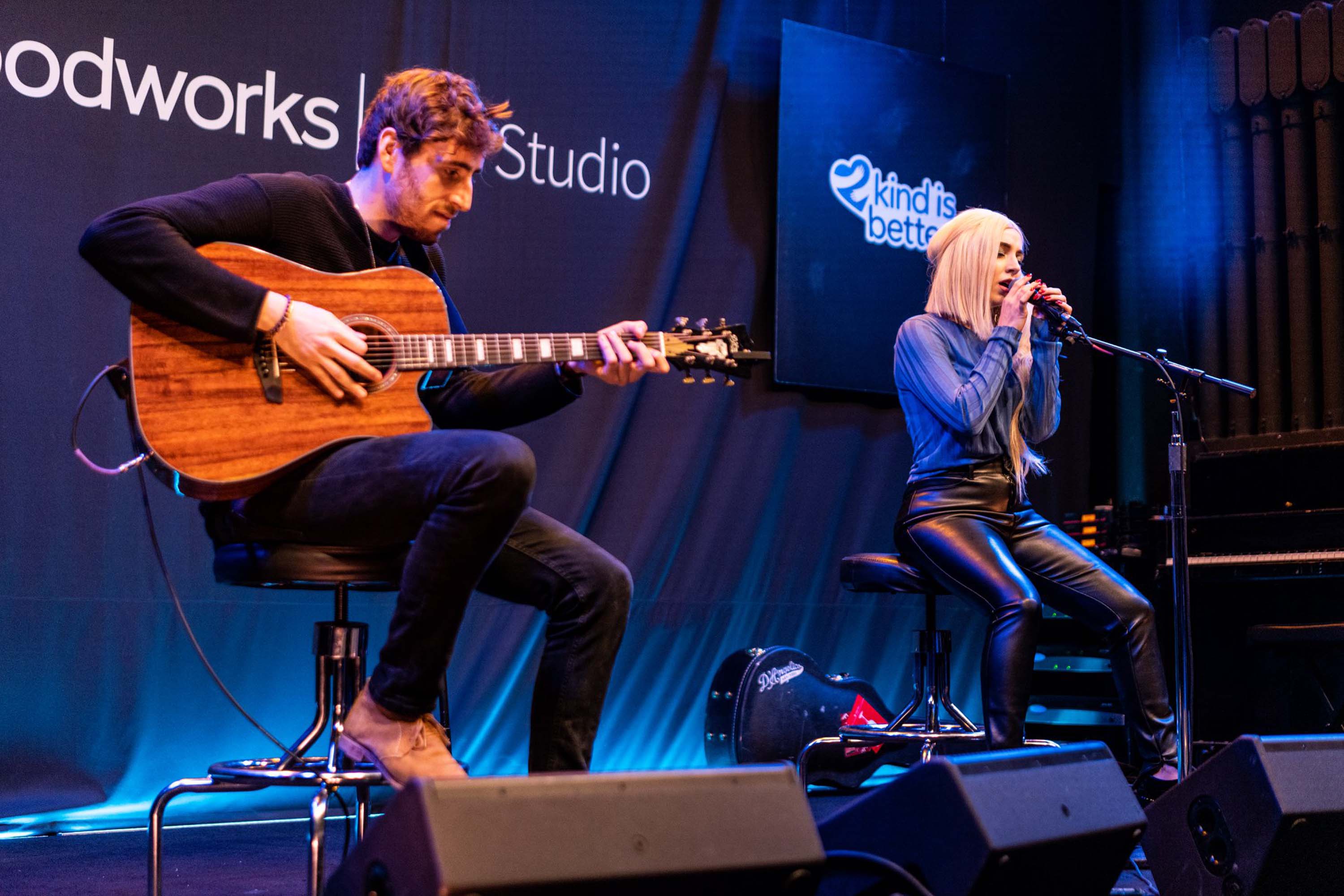 Ava Max performs at the Bloodworks Live Studios