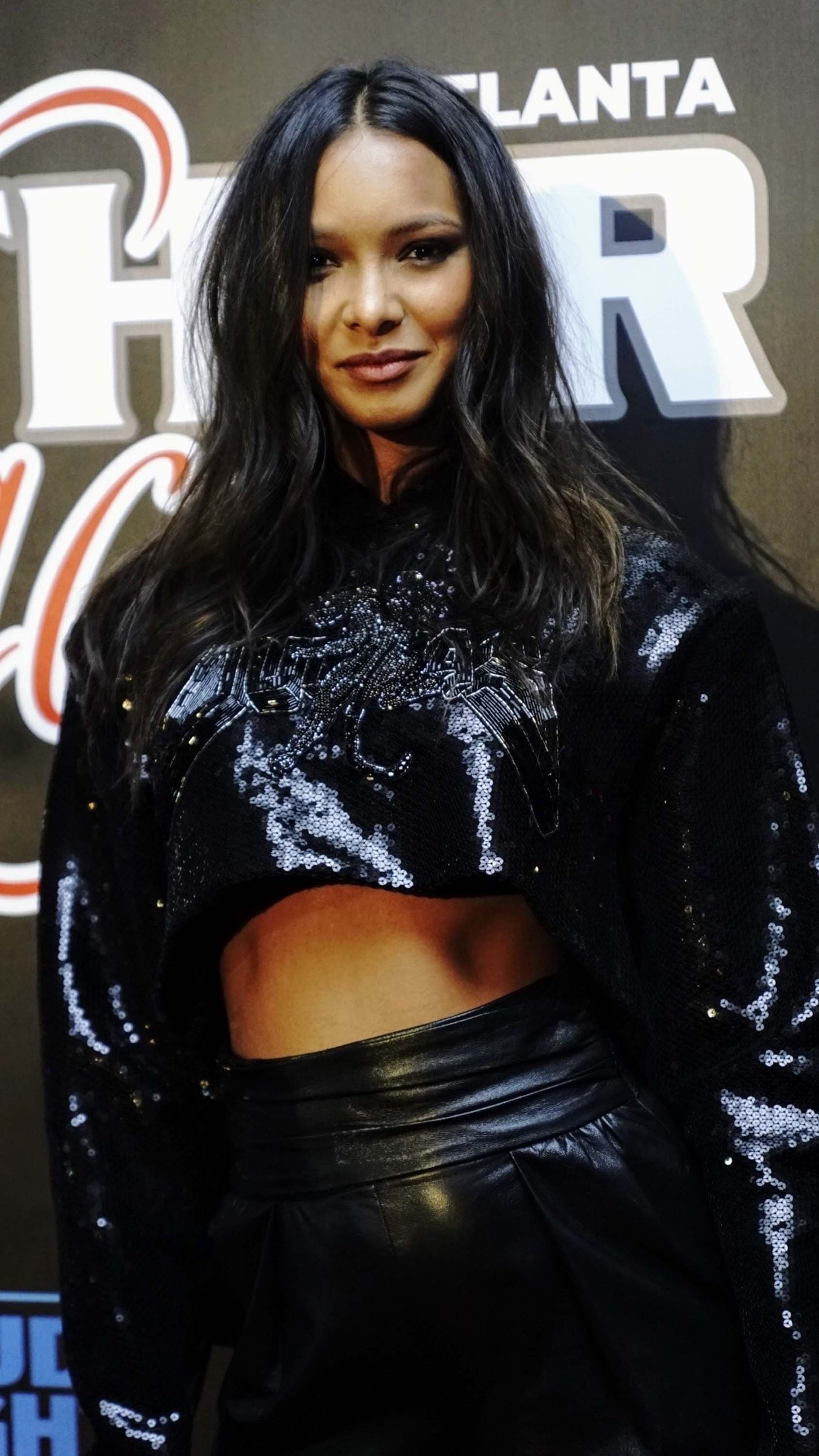 Lais Ribeiro attends 16th annual Super Bowl Leather & Laces Party