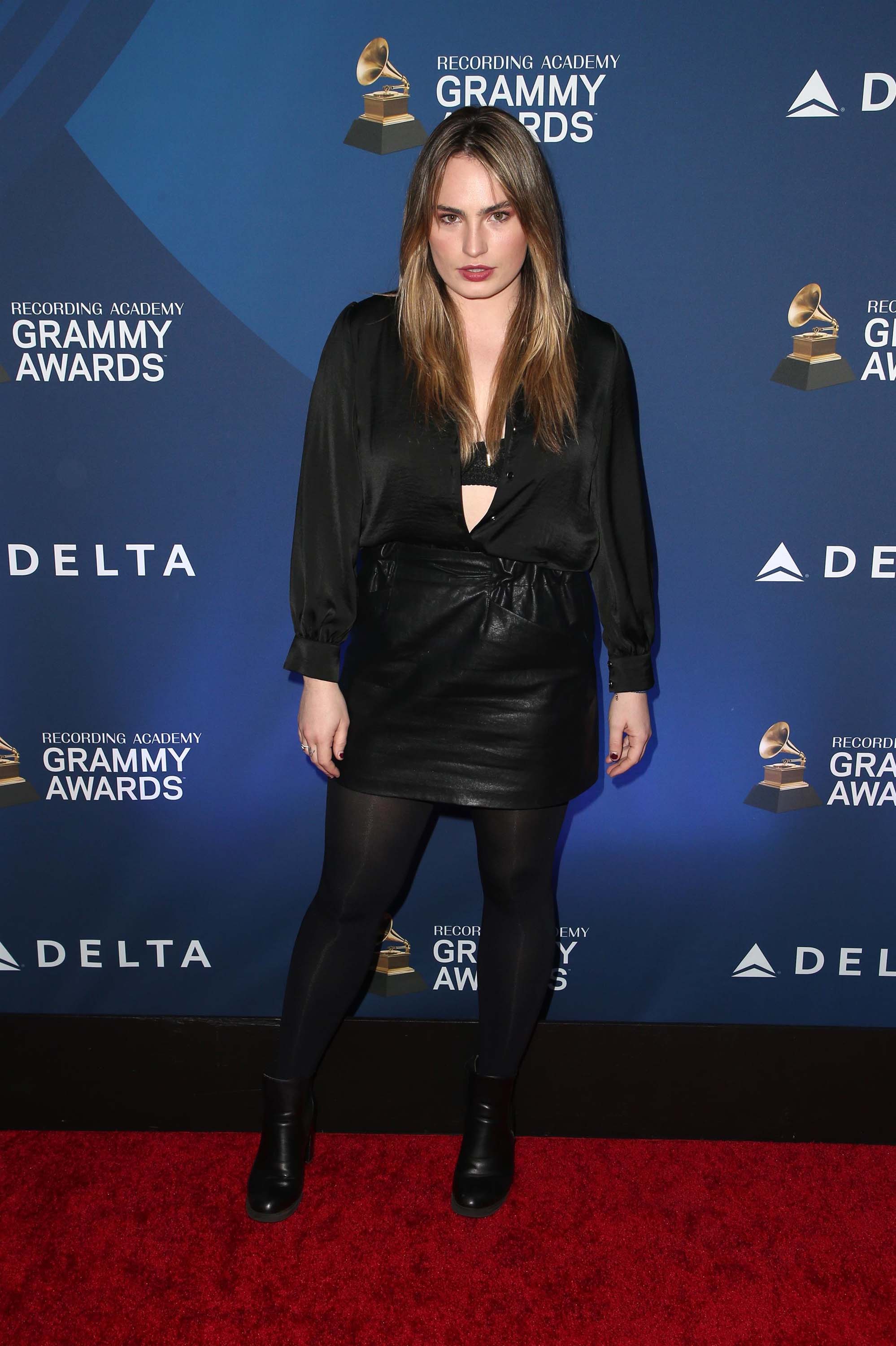 Kathryn Gallagher attends Delta Air Line Pre-Grammys party