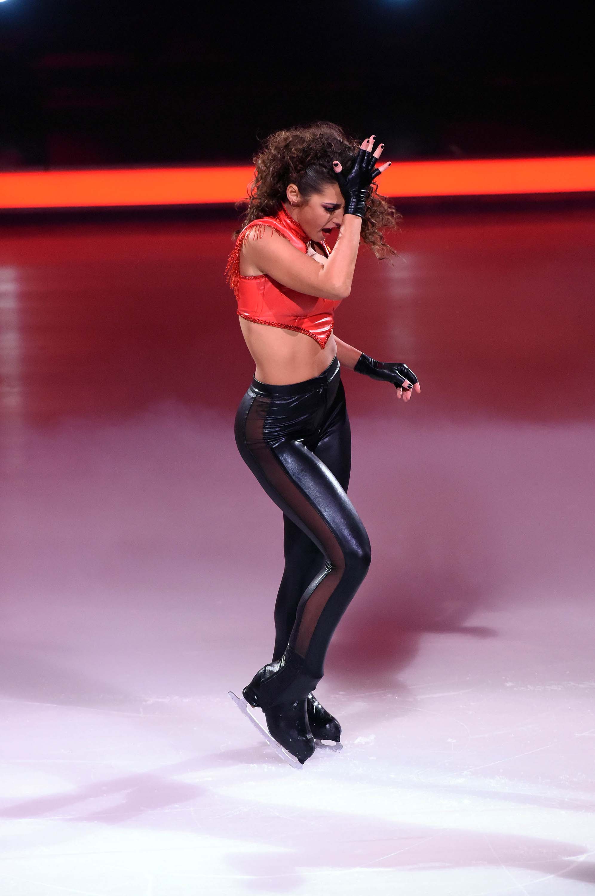 Sarah Lombardi attends Sat.1 Live TV Show ‘Dancing on Ice’