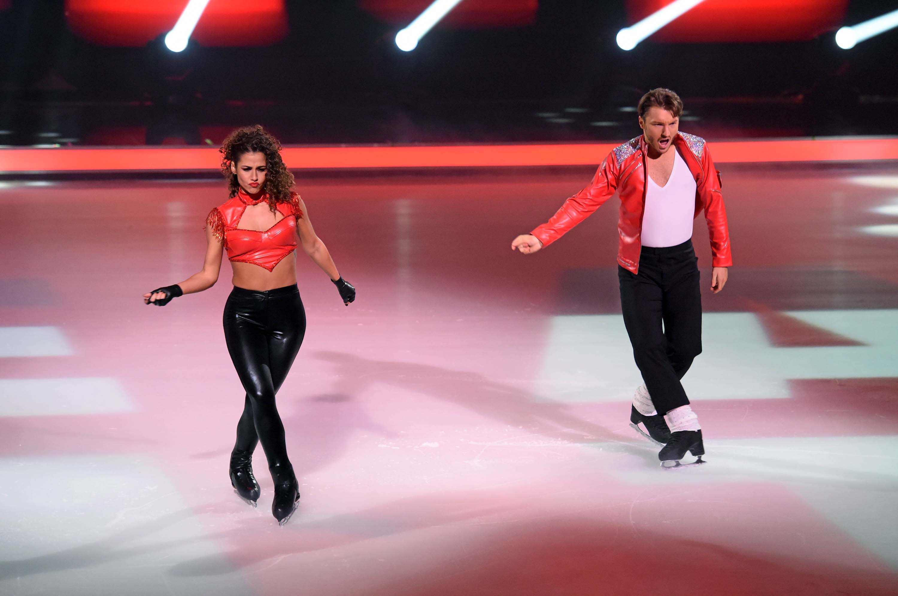 Sarah Lombardi attends Sat.1 Live TV Show ‘Dancing on Ice’