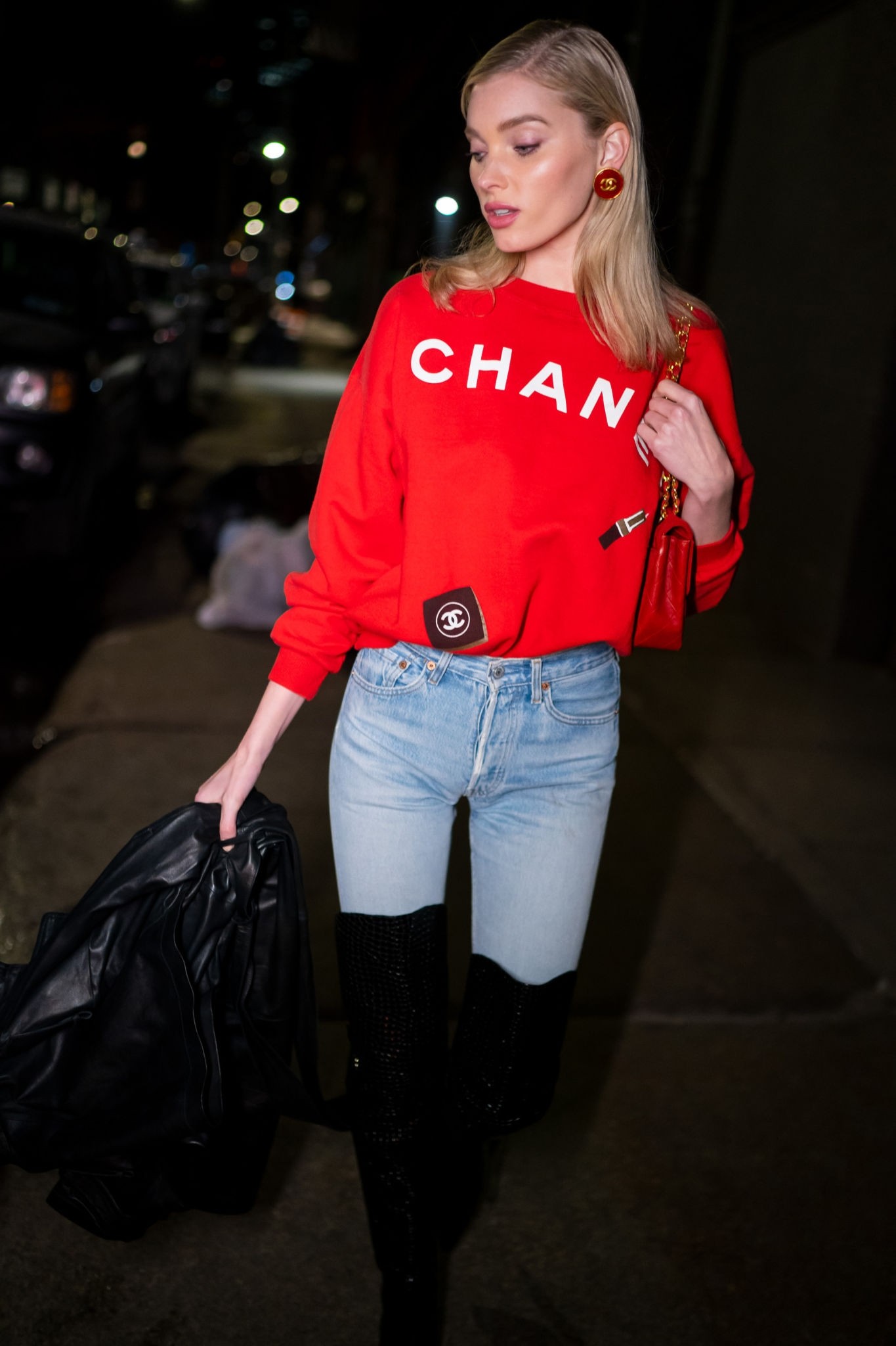 Elsa Hosk out in NYC