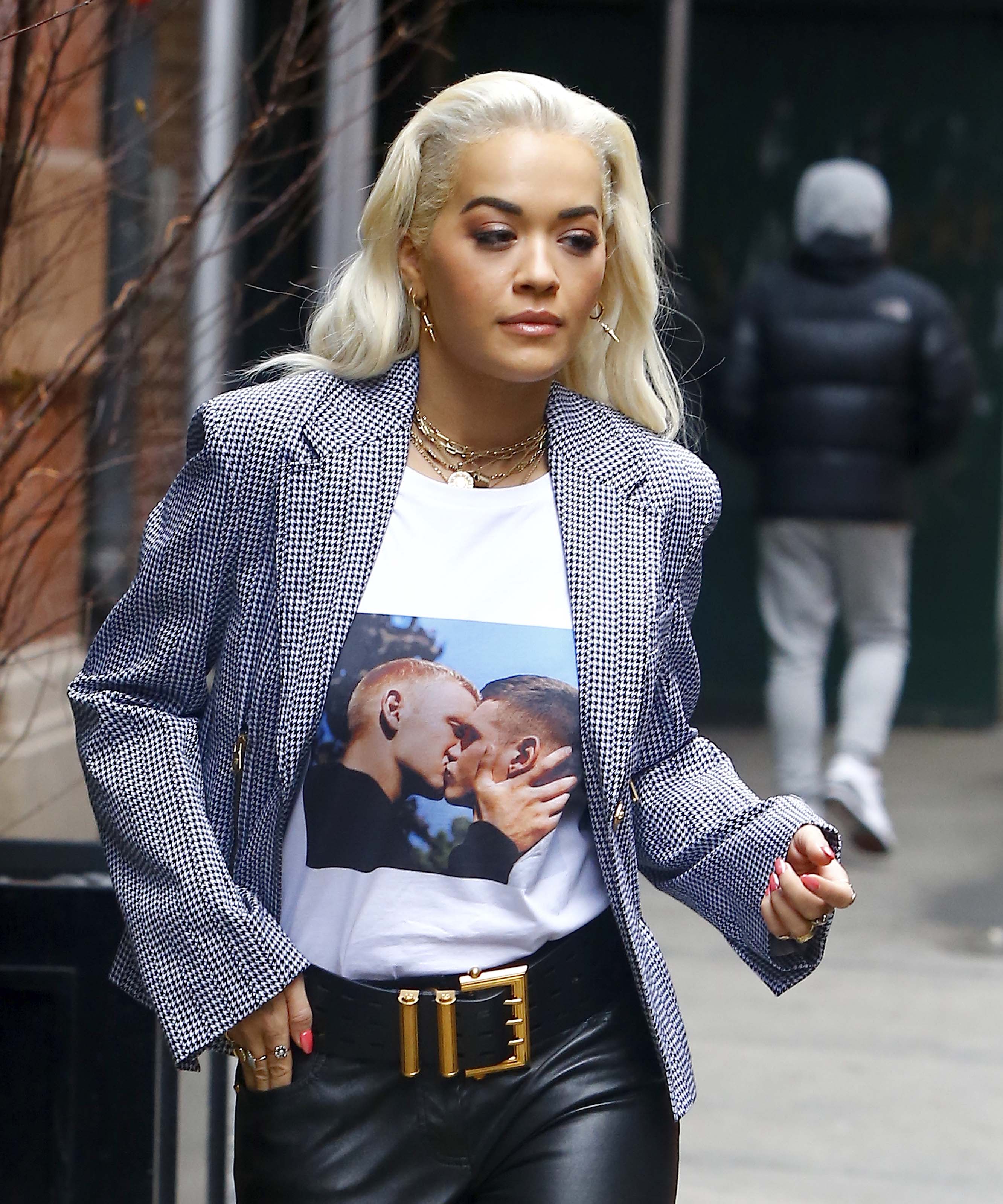 Rita Ora spotted leaving her hotel in New York City