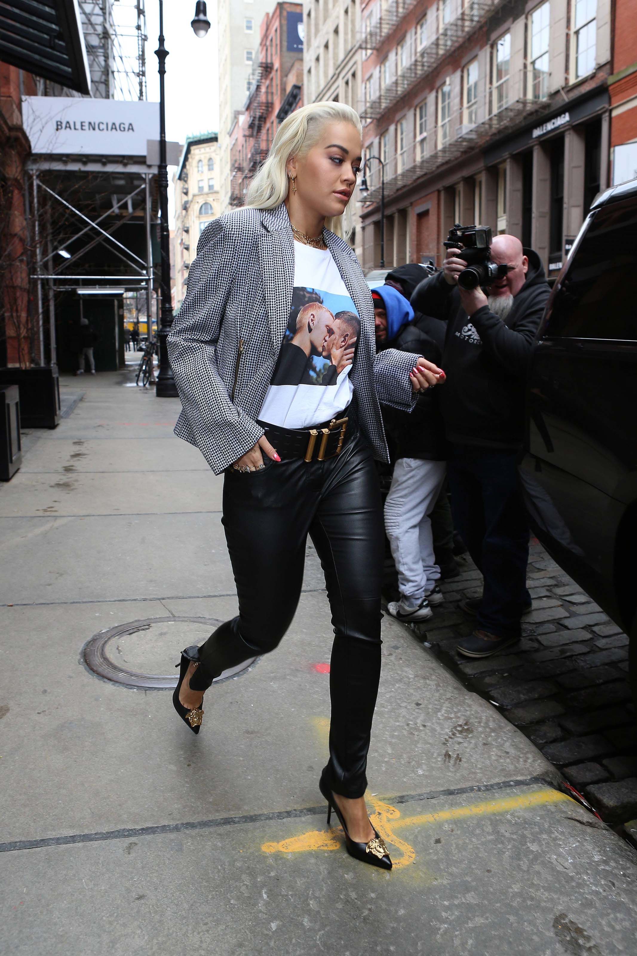 Rita Ora spotted leaving her hotel in New York City