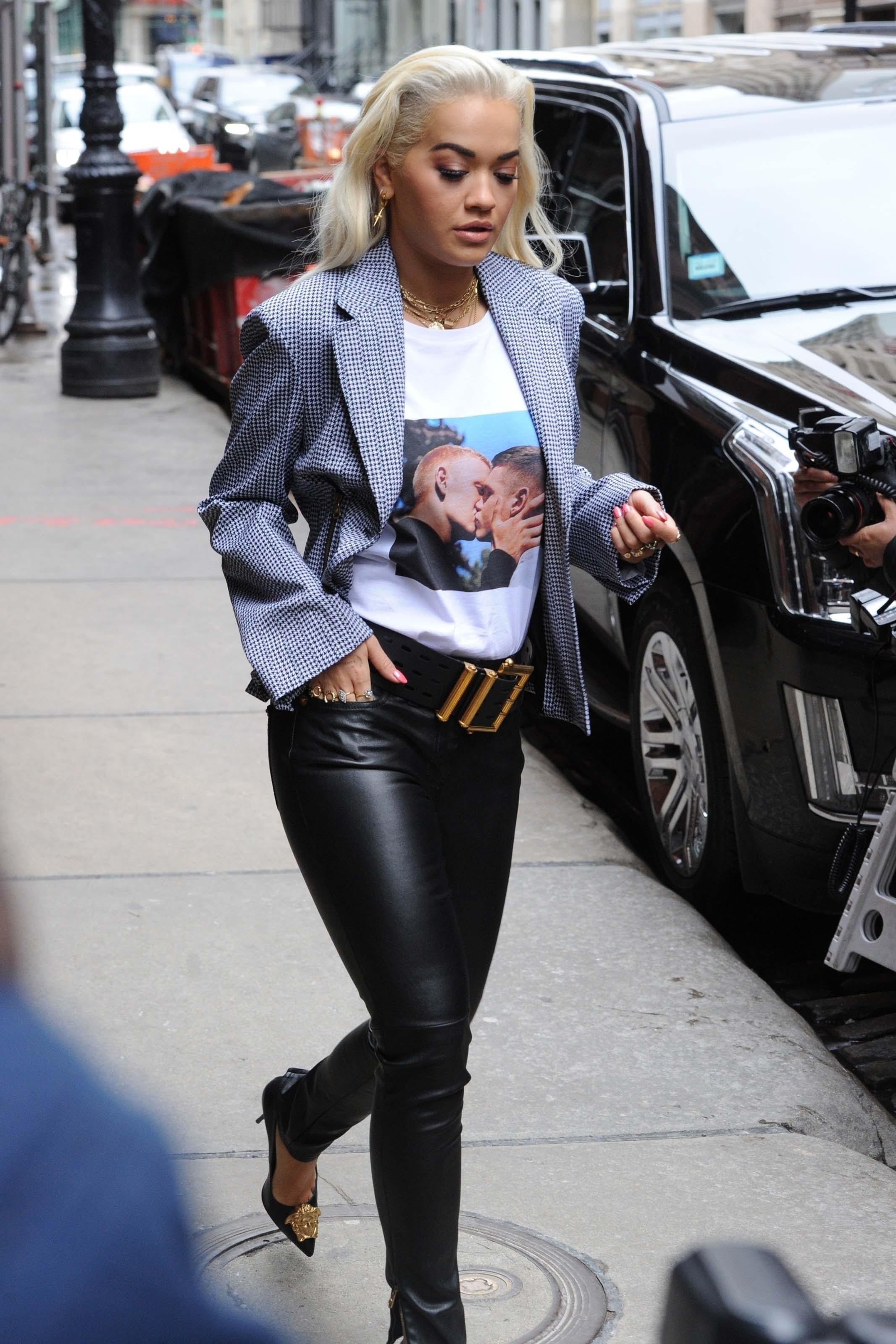 Rita Ora spotted leaving her hotel in New York City