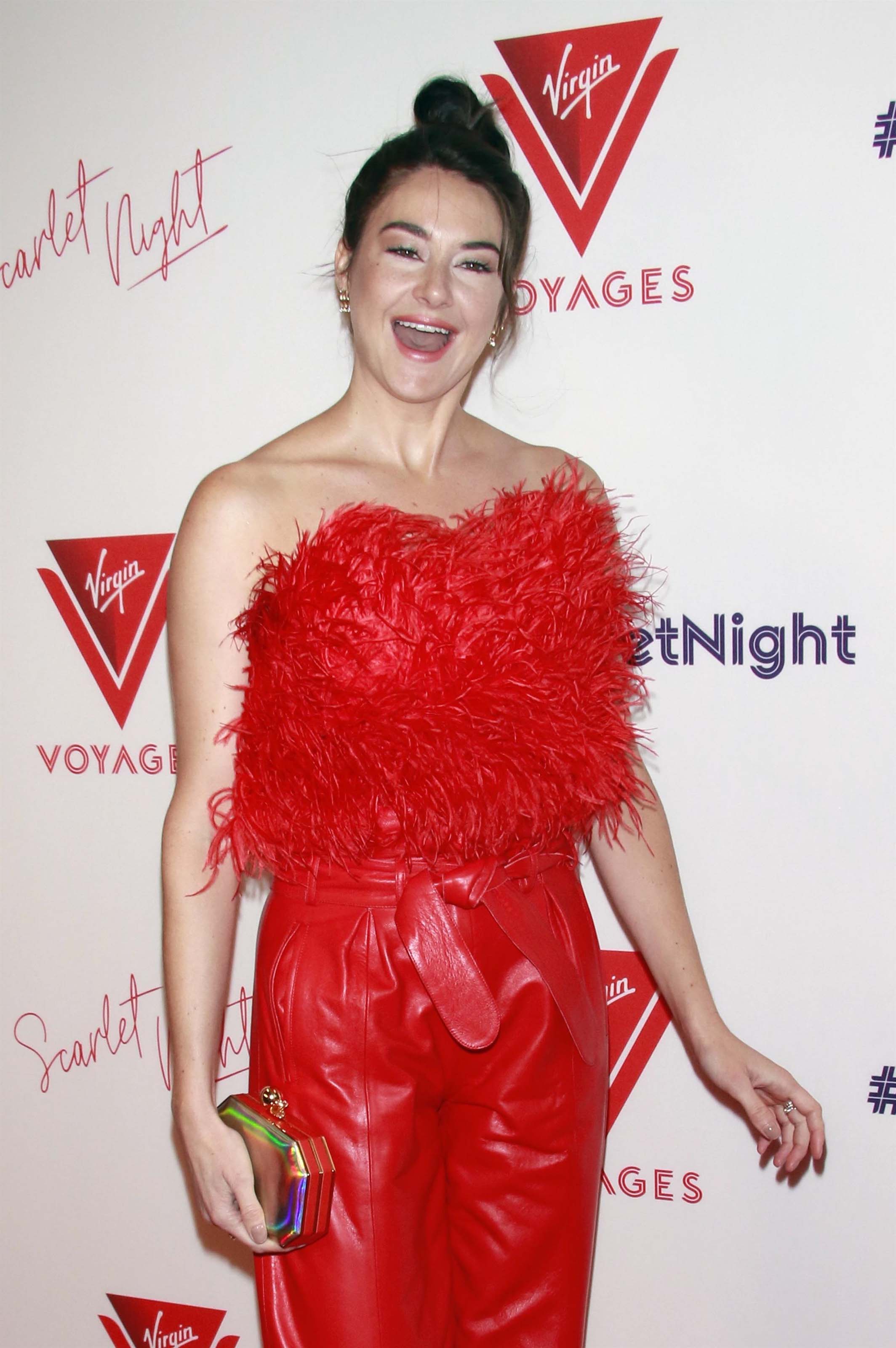 Shailene Woodley attends Virgin Voyages Scarlet Night Celebration