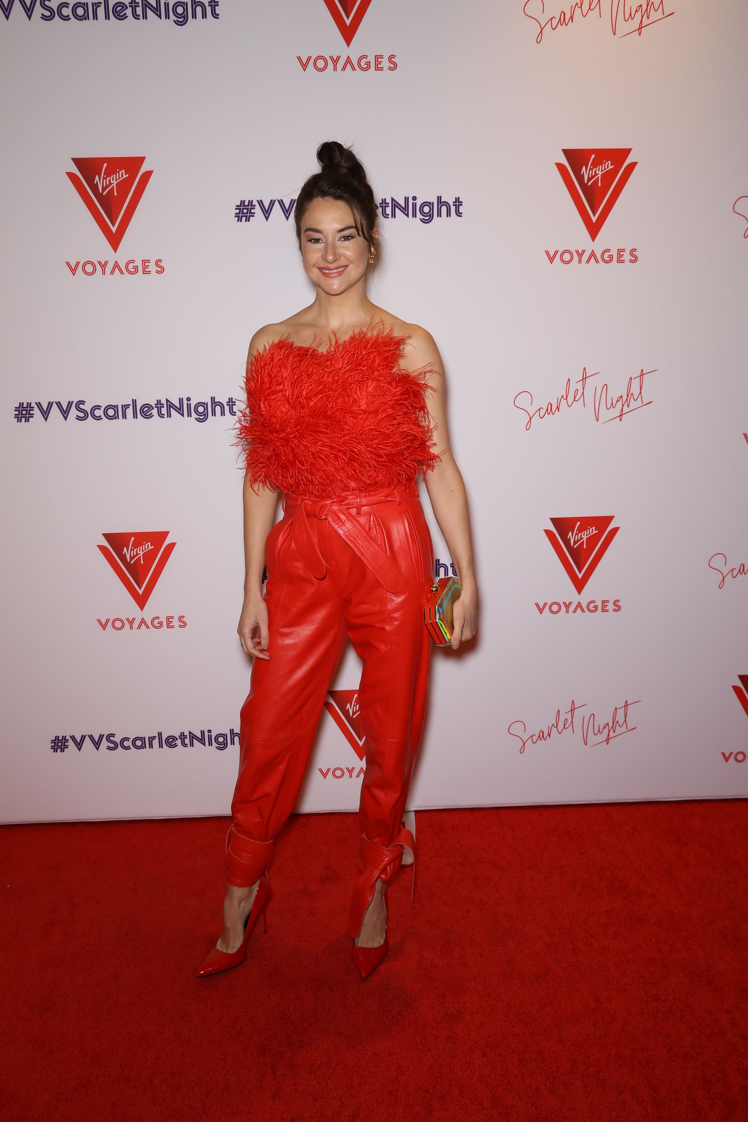 Shailene Woodley attends Virgin Voyages Scarlet Night Celebration