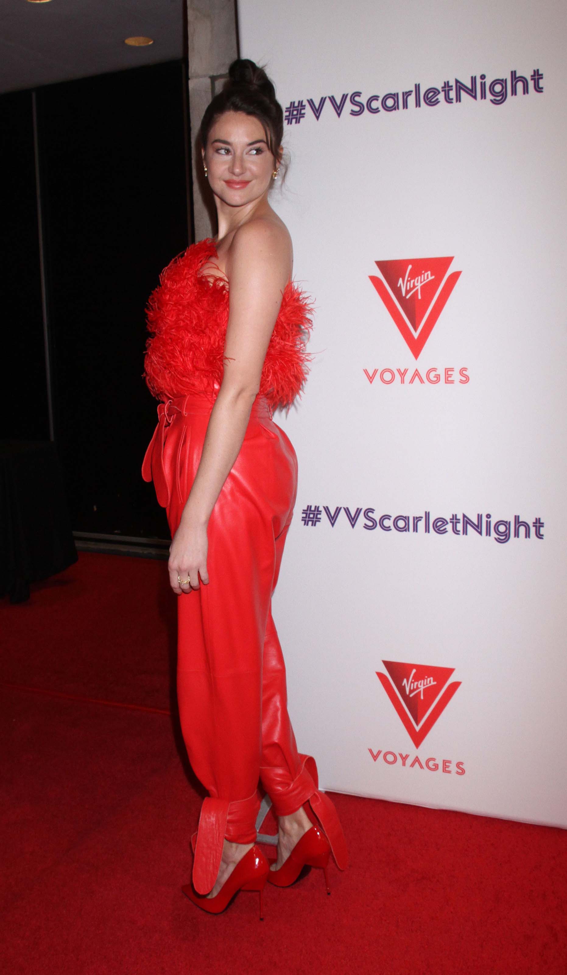 Shailene Woodley attends Virgin Voyages Scarlet Night Celebration