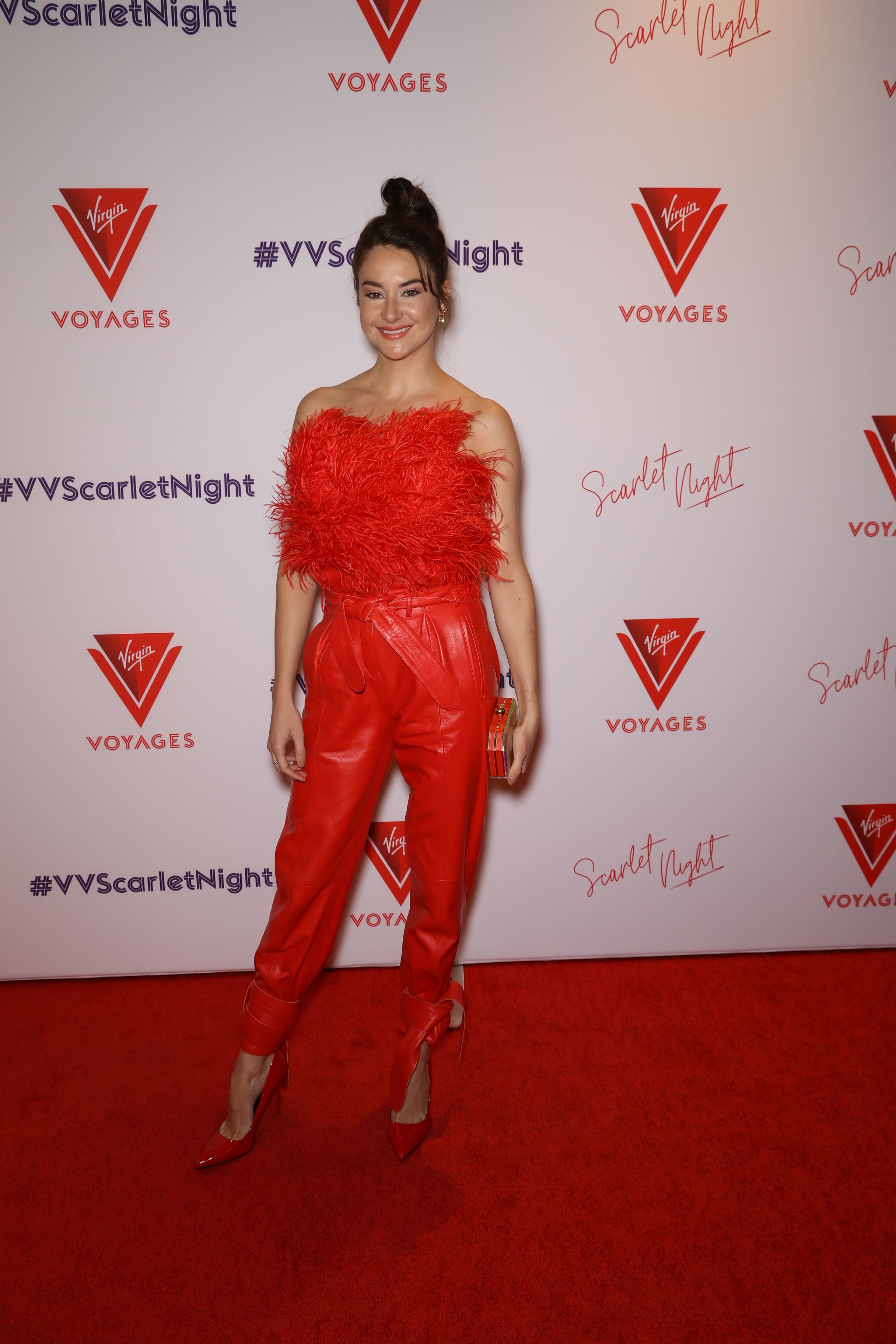 Shailene Woodley attends Virgin Voyages Scarlet Night Celebration