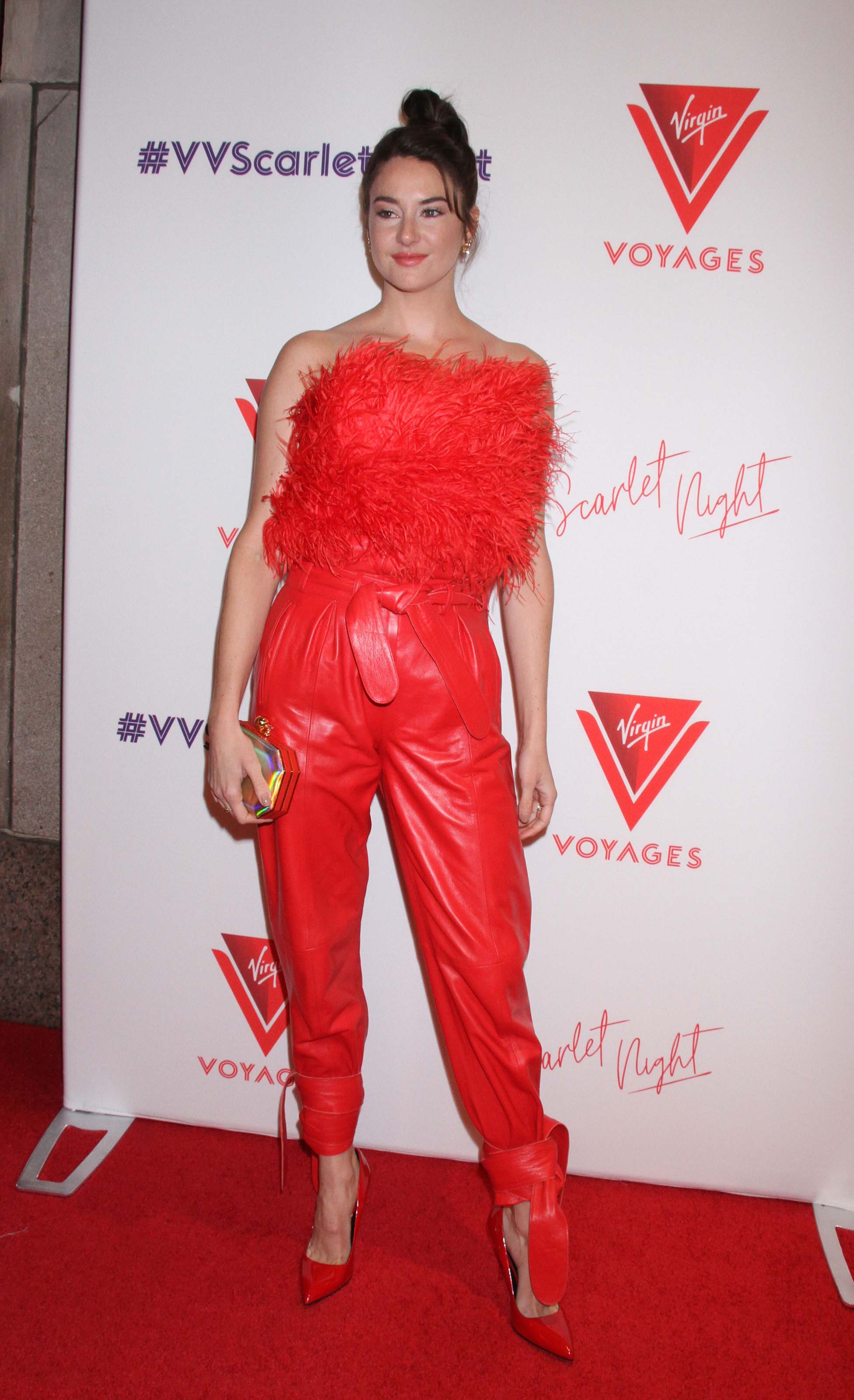 Shailene Woodley attends Virgin Voyages Scarlet Night Celebration